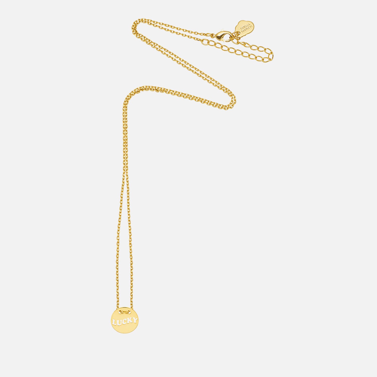 Estella Bartlett GoldPlated Lucky Cut Out Disc Necklace