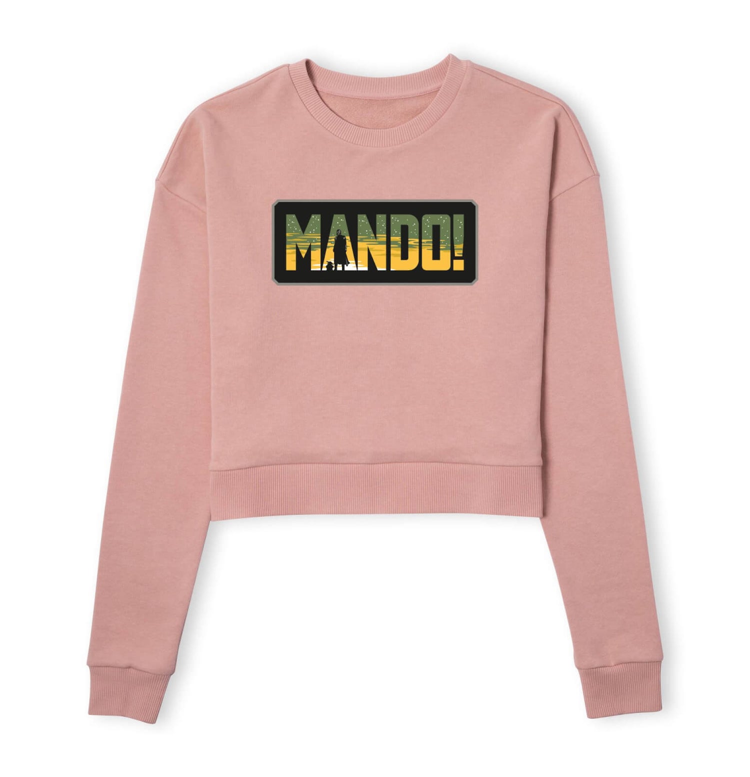 Star Wars The Mandalorian Mando! Women's Cropped Sweatshirt Dusty