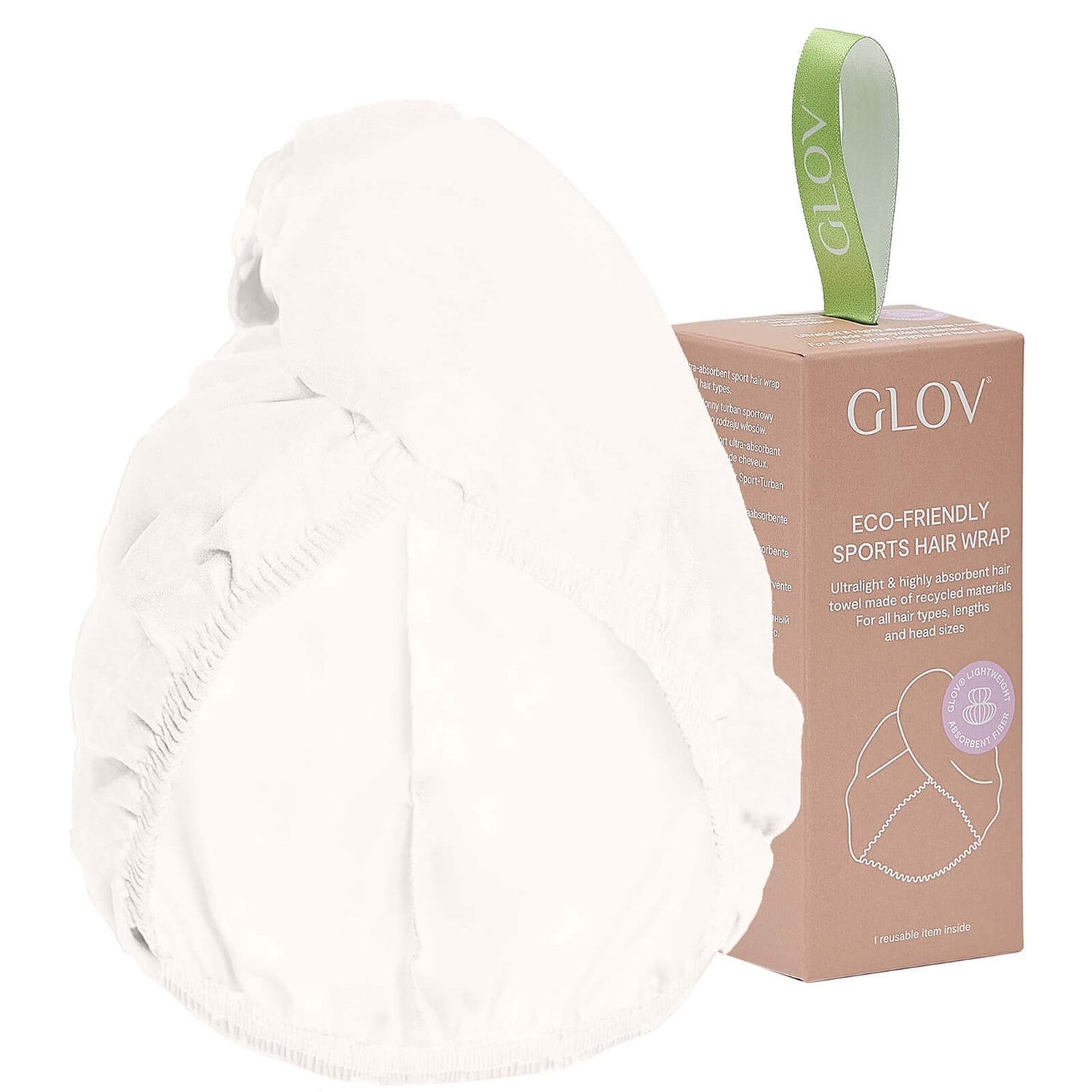 GLOV® Sports Hair Wrap Towel Sport White