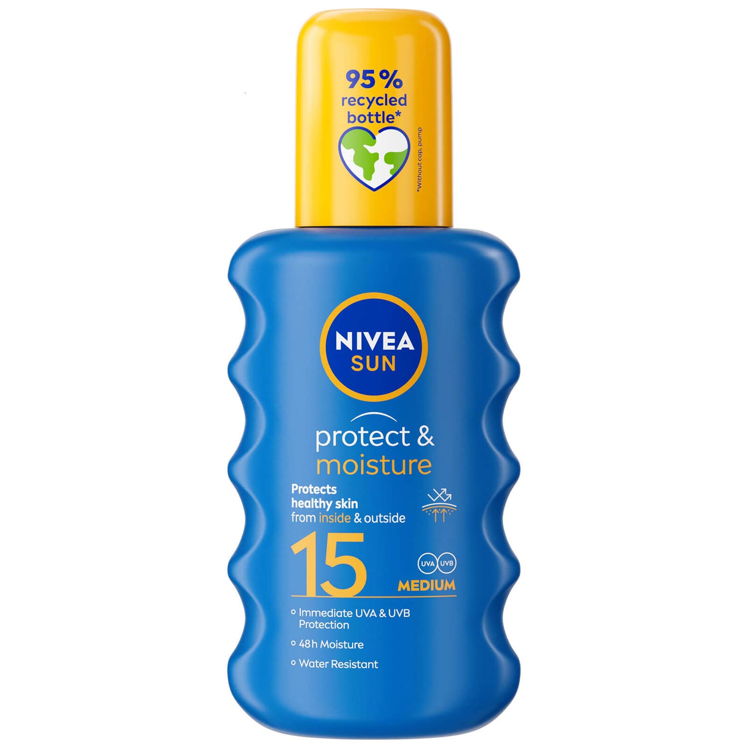 NIVEA SUN Protect & Moisture Sun Cream Spray SPF15 200ml - LOOKFANTASTIC