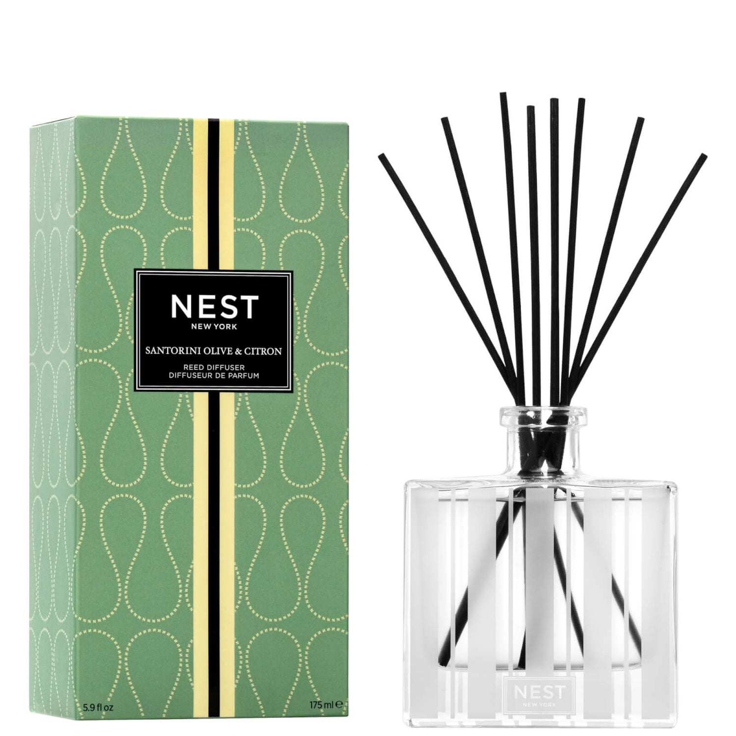 NEST New York Santorini Olive and Citron Reed Diffuser 175ml | Cult Beauty