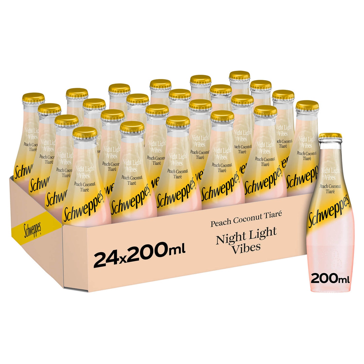 Schweppes Peach Coconut Tiaré Soda Mixer 24 x 200ml Your CocaCola UK