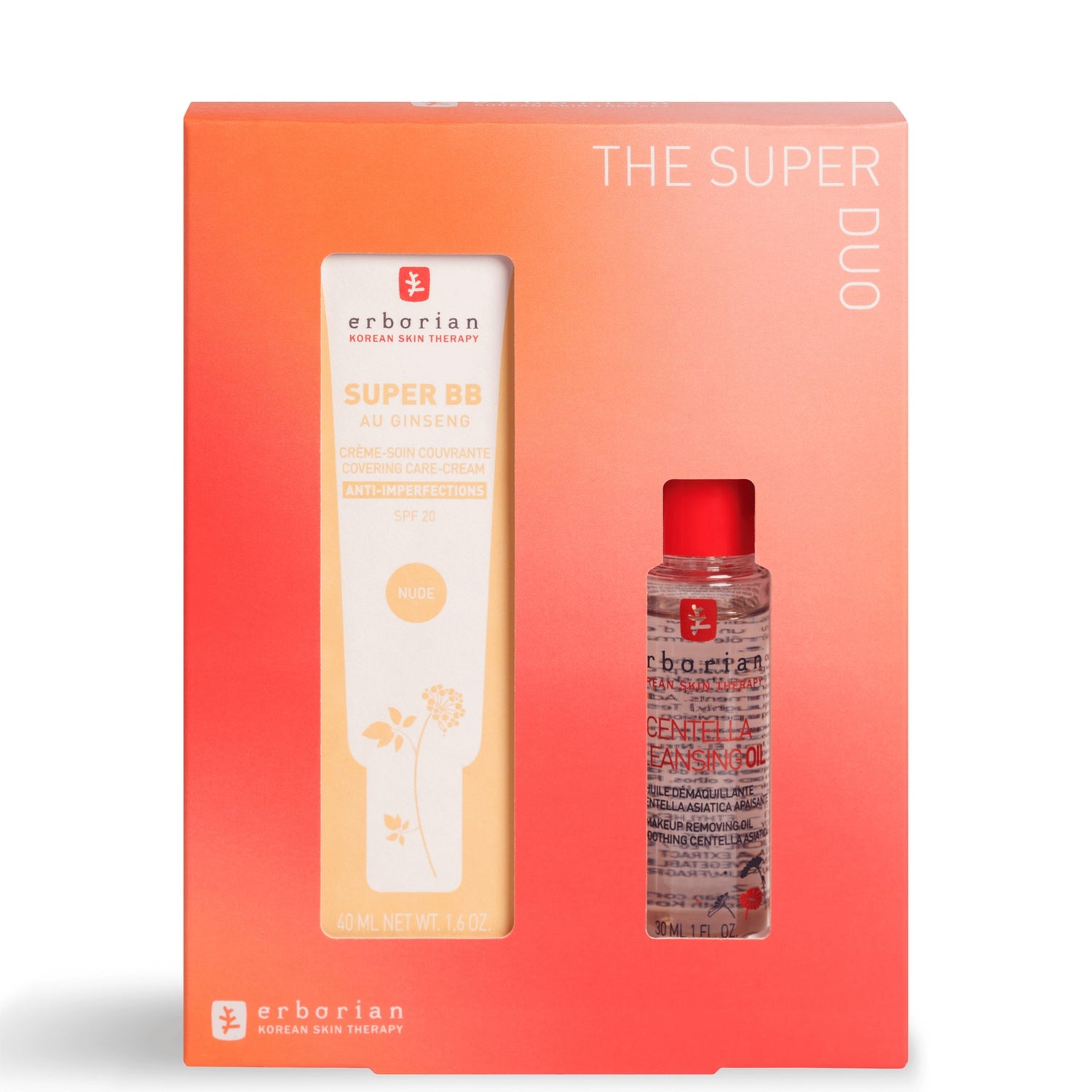Zestaw Super Duo - Super BB Nude & Cleansing Oil | Erborian PL