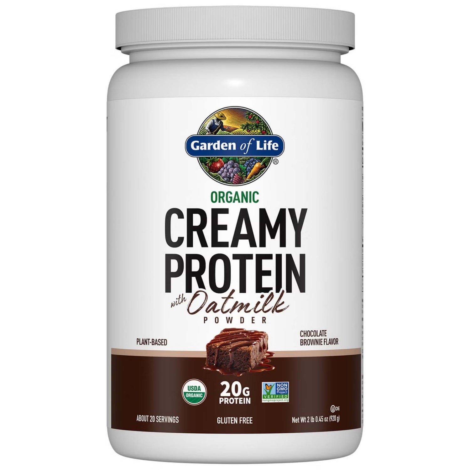 Garden of Life Oat Milk Chocolate Brownie Protein Powder 920g Every