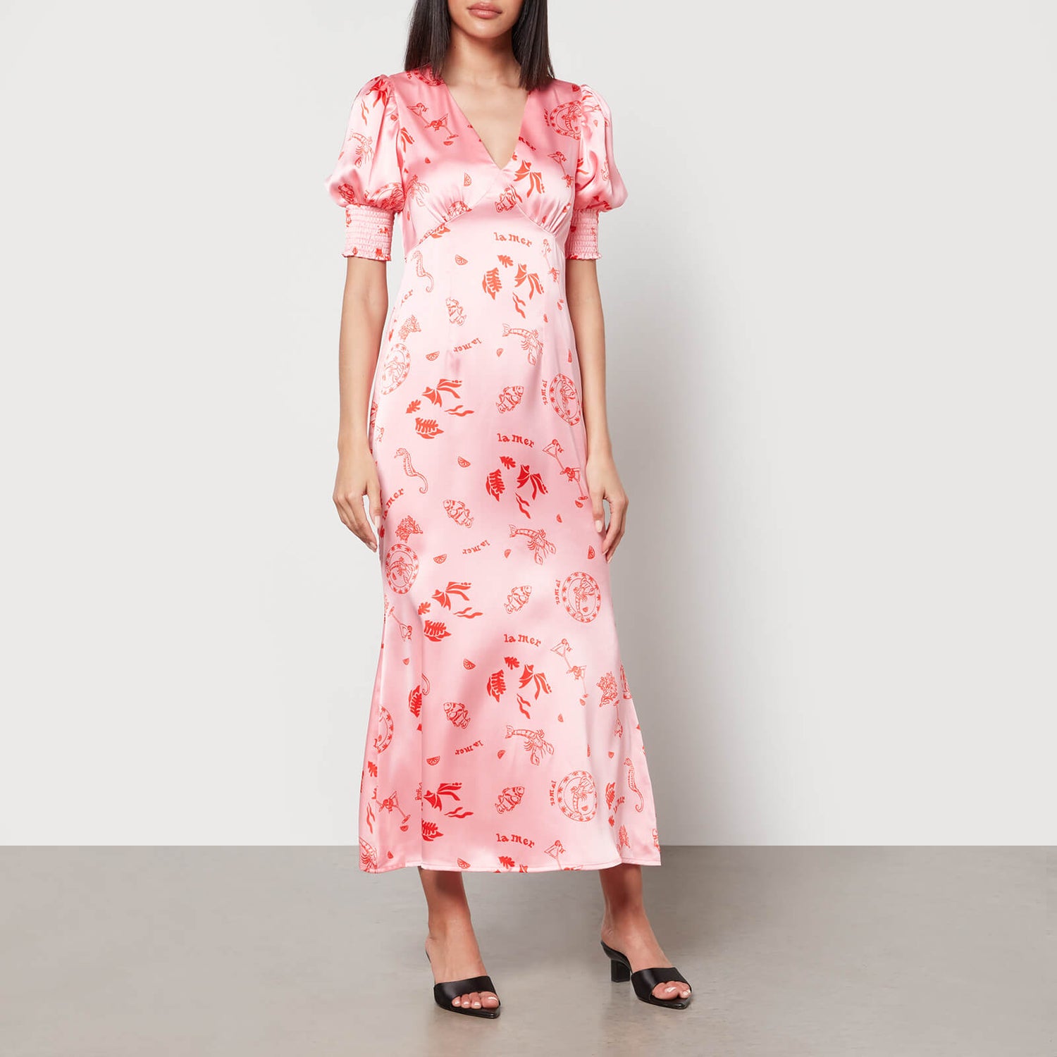 Never Fully Dressed La Mer Printed Satin Dress