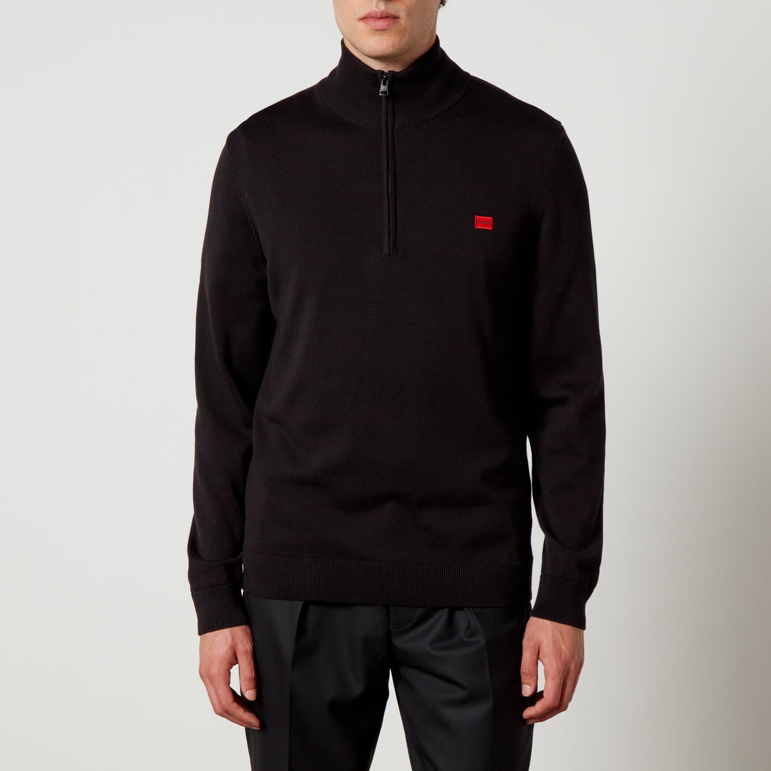 HUGO San Quintus Quarter Cotton Jumper