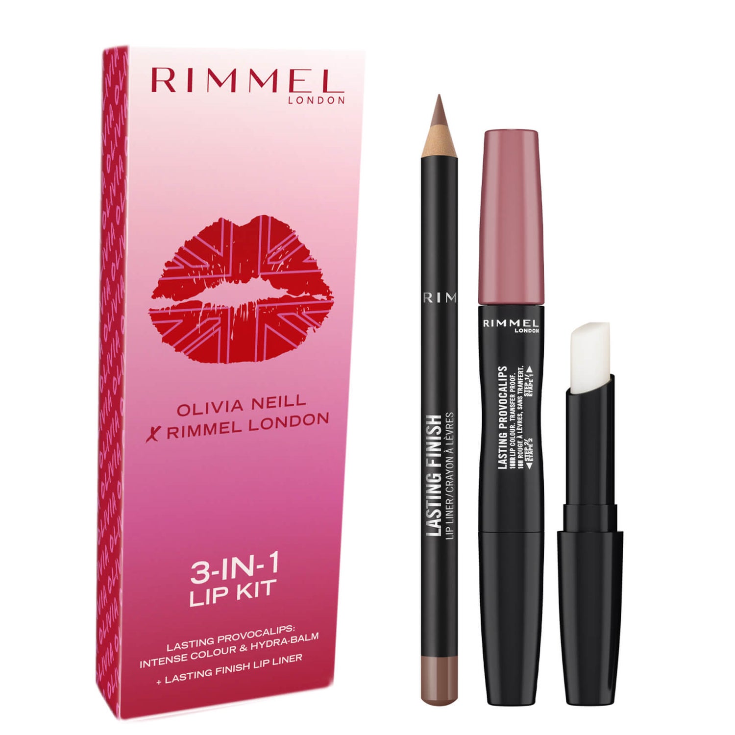 Rimmel London x Olivia Neill Exclusive Lip Kit Nude Entrega GRÁTIS