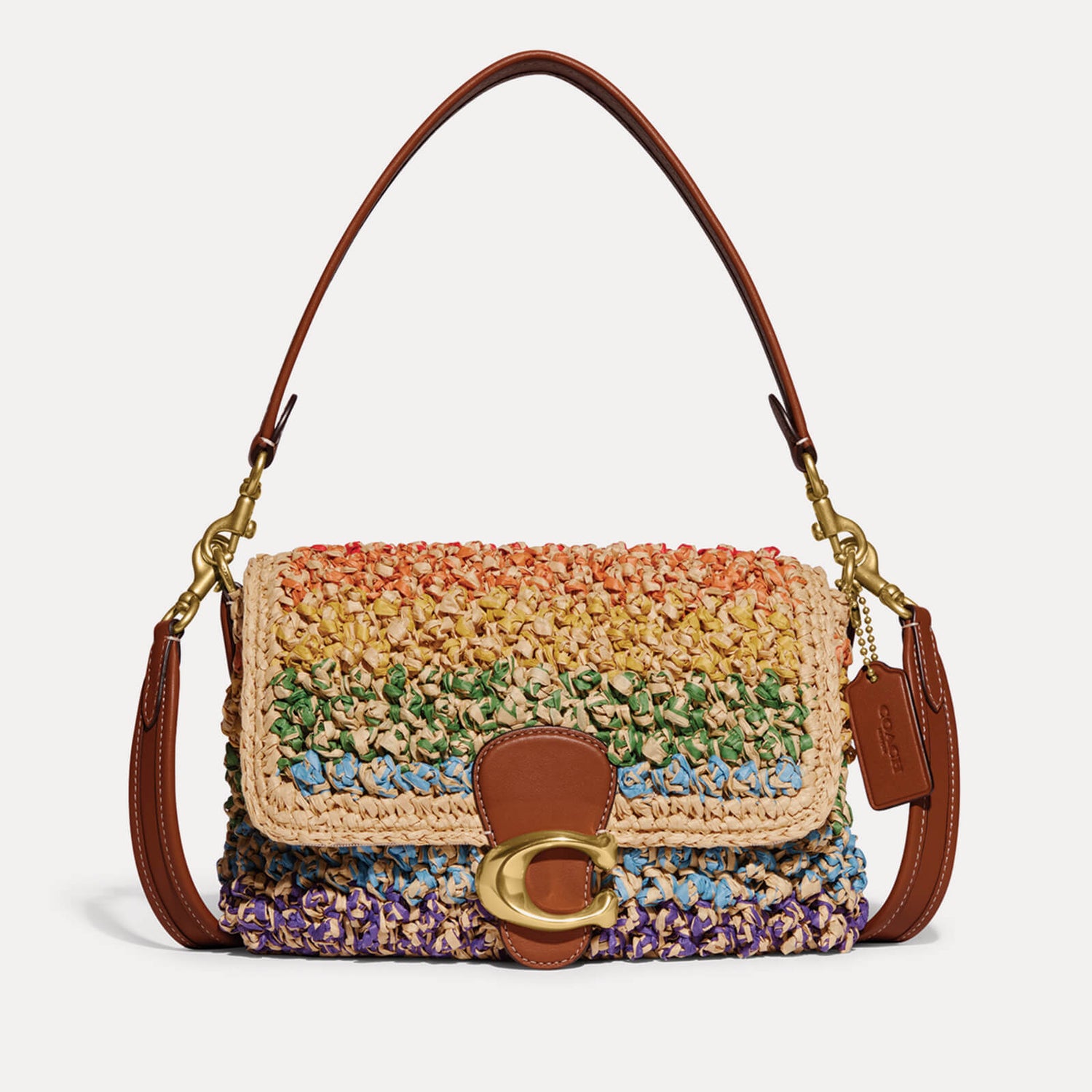 Coach Rainbow Straw Soft Tabby Raffia Shoulder Bag TheHut.de