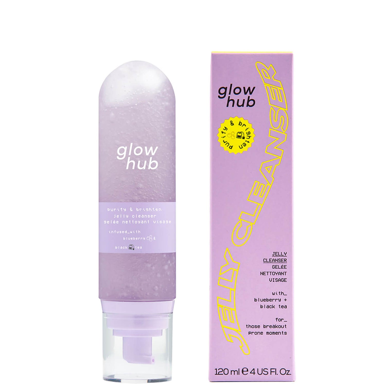 Glow Hub Purify and Brighten Jelly Cleanser 120ml LOOKFANTASTIC