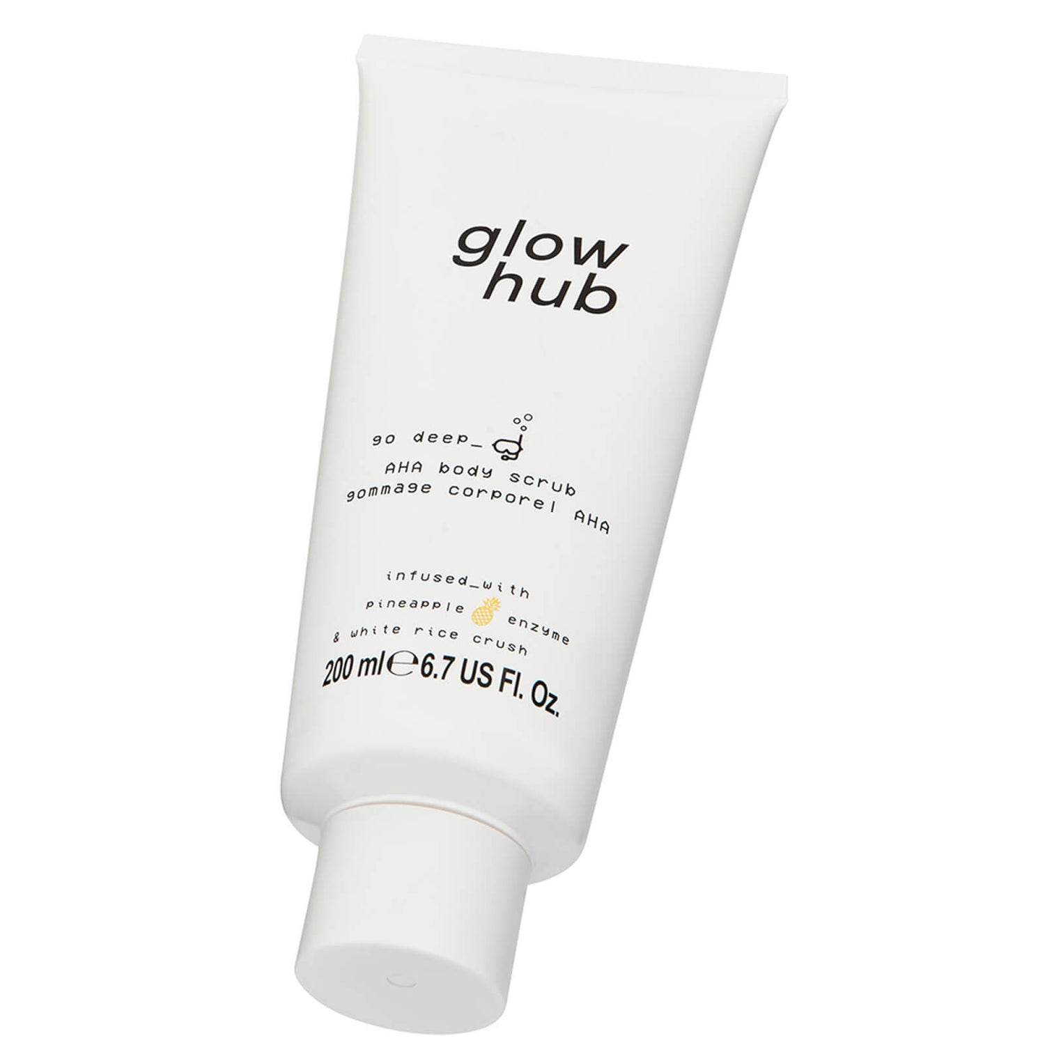 Glow Hub Go Deep AHA Body Scrub 200ml LOOKFANTASTIC