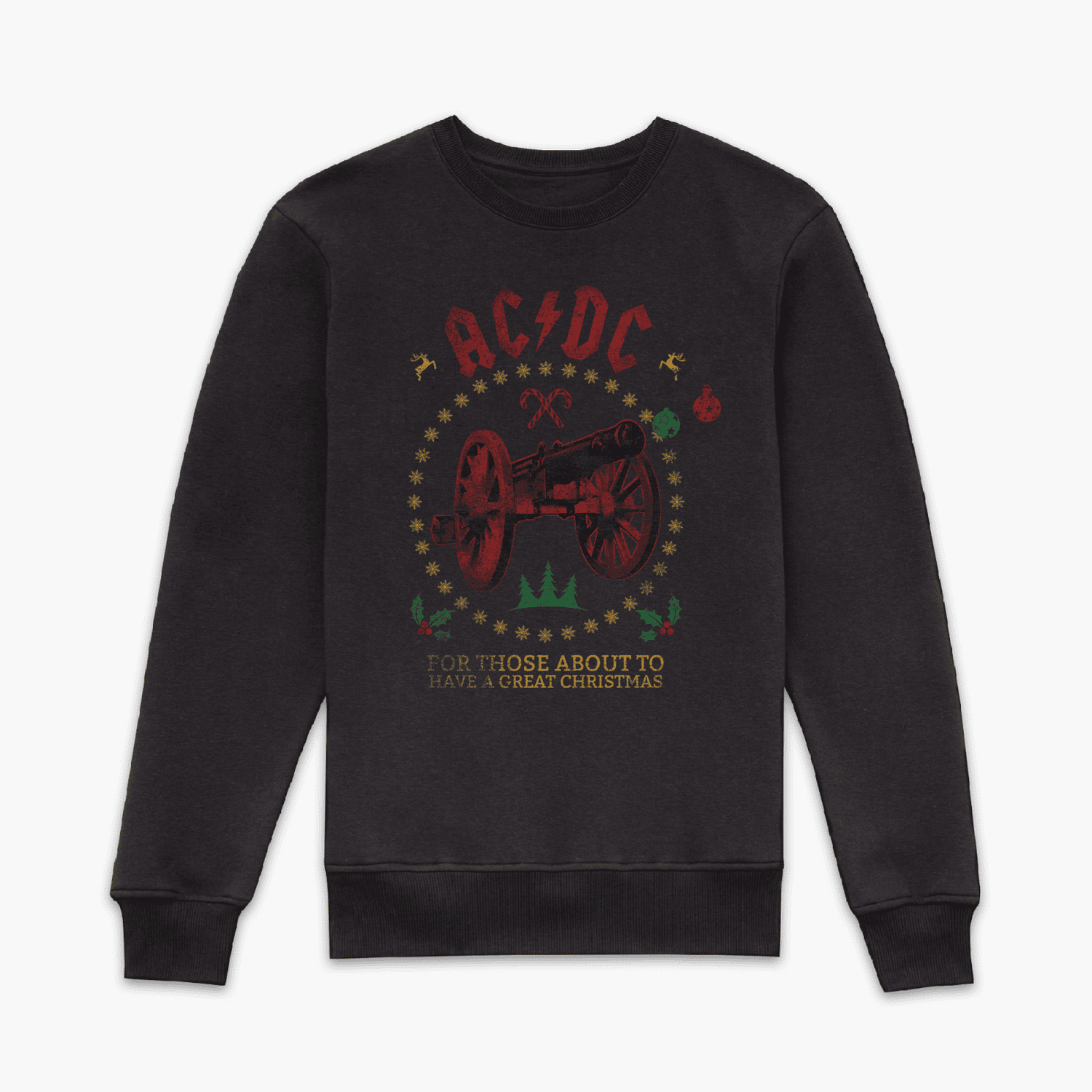 AC/DC For Those About To Have A Great Christmas Sweatshirt - Black ...