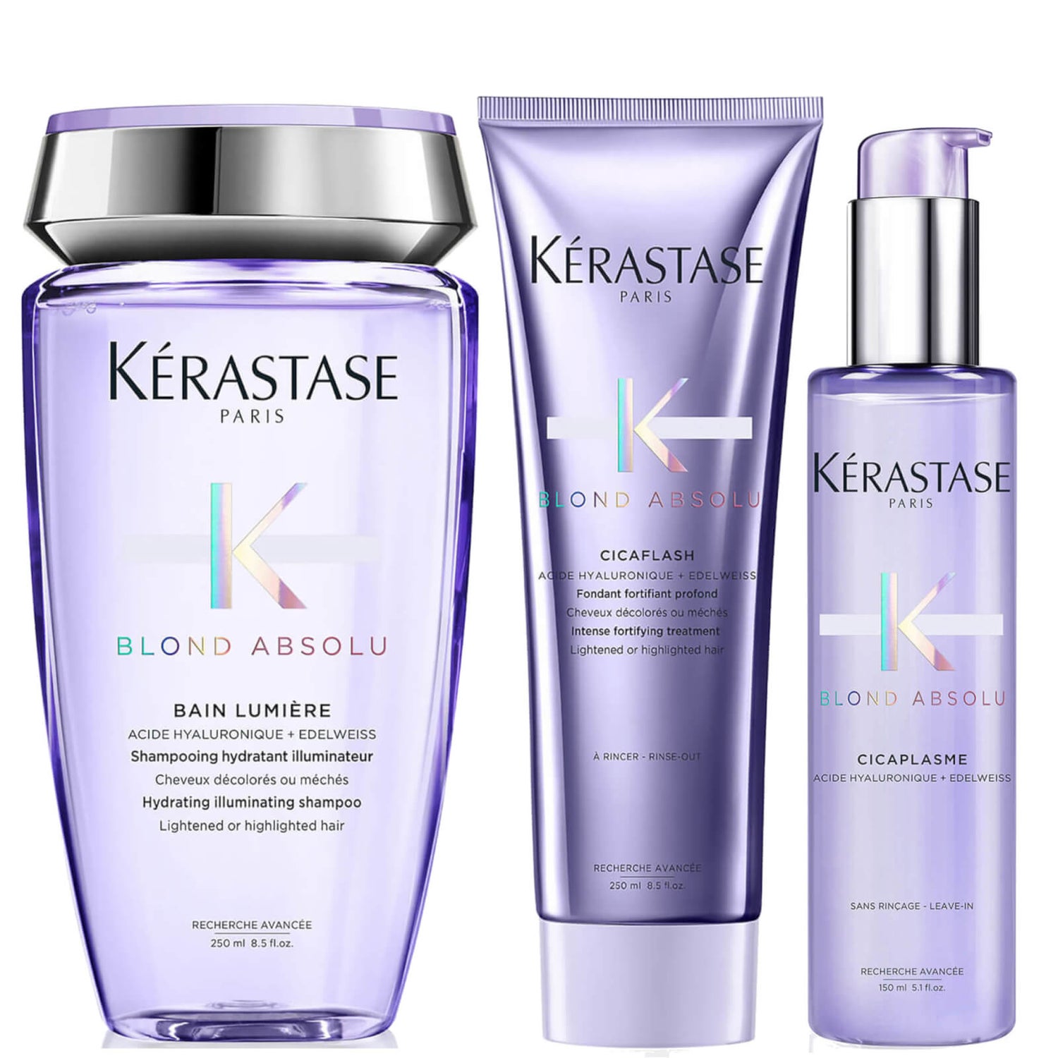 Kérastase Blond Absolu Shampoo, Conditioner and Treatment Hair Routine