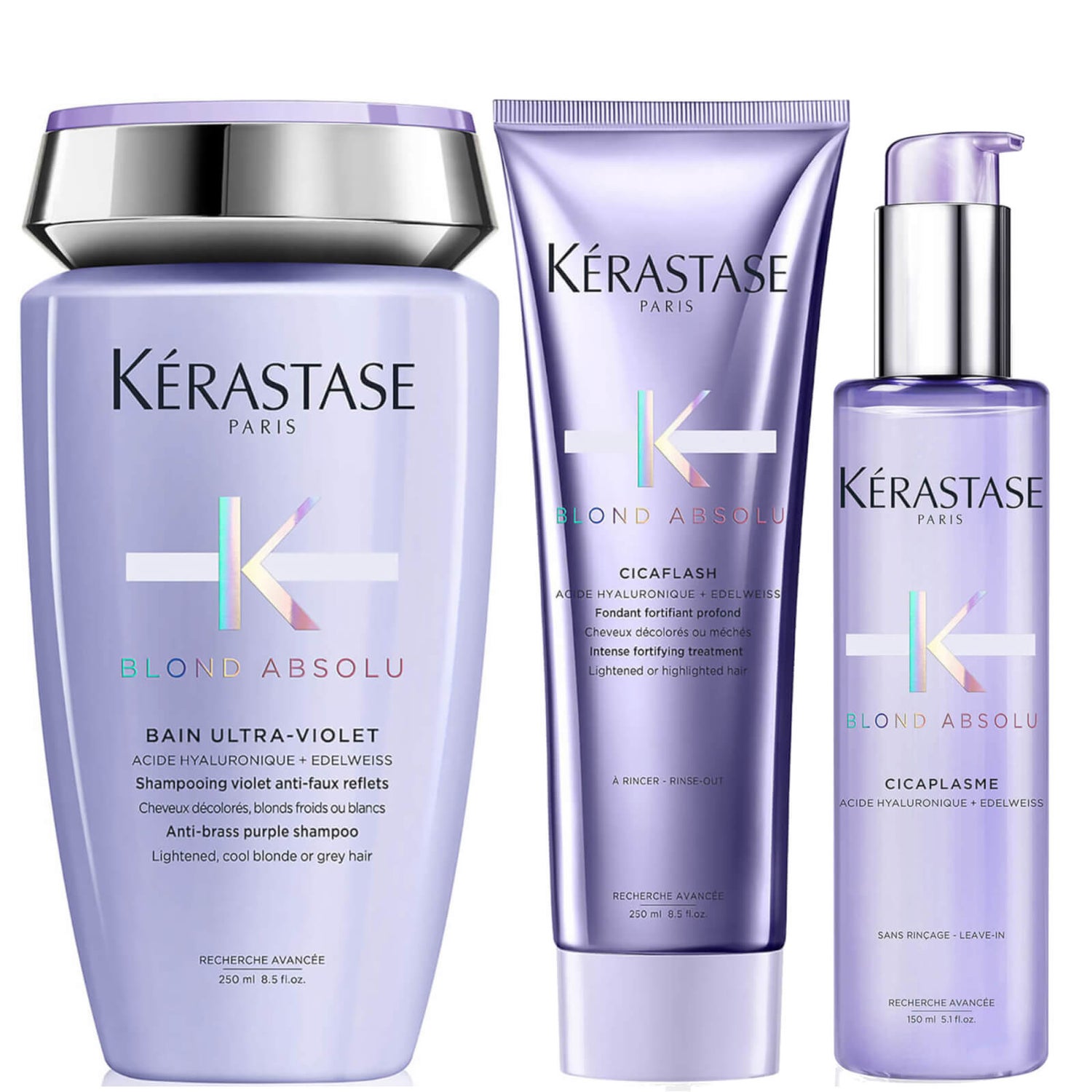 Kérastase Blond Absolu Ultraviolet Shampoo, Conditioner and Treatment