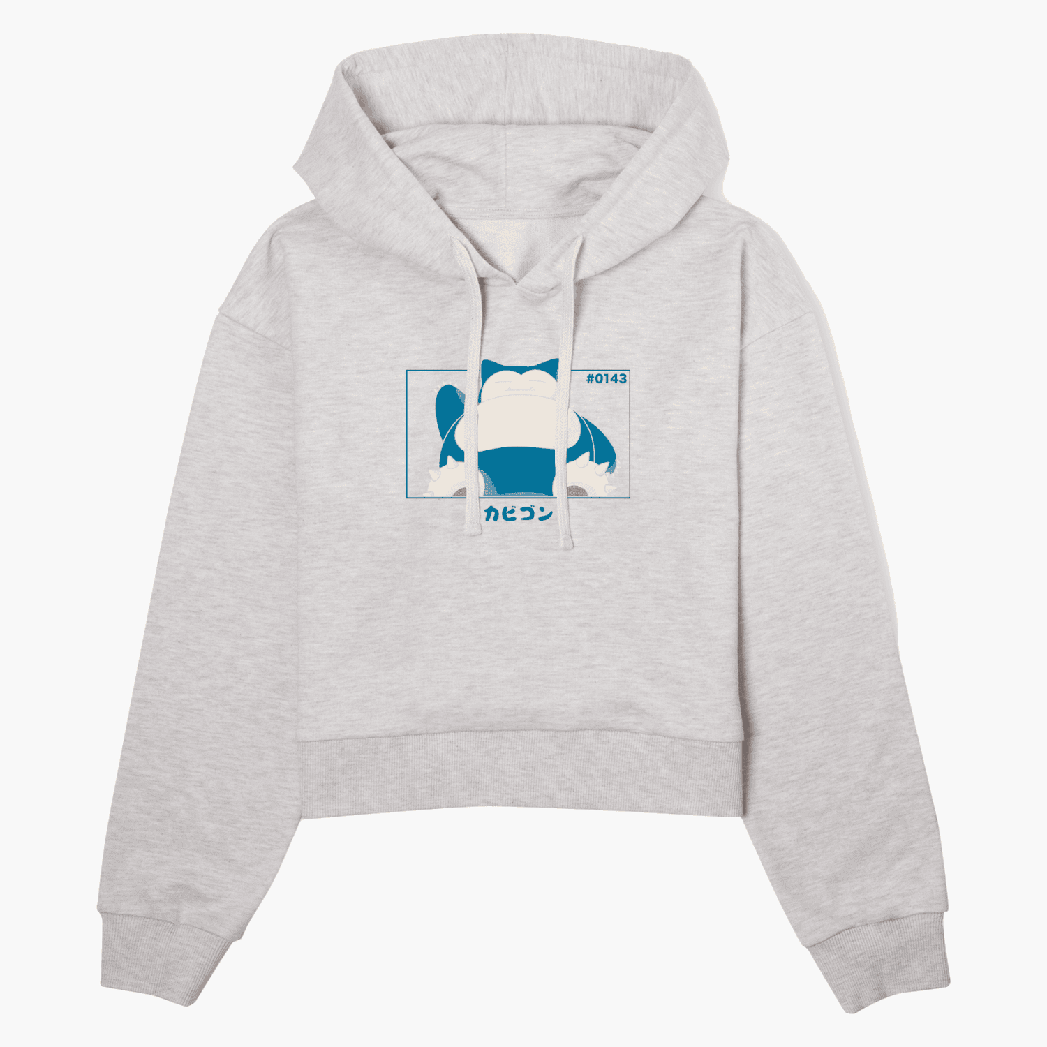 Pokémon Snorlax Women's Cropped Hoodie Ecru Marl Clothing Zavvi UK