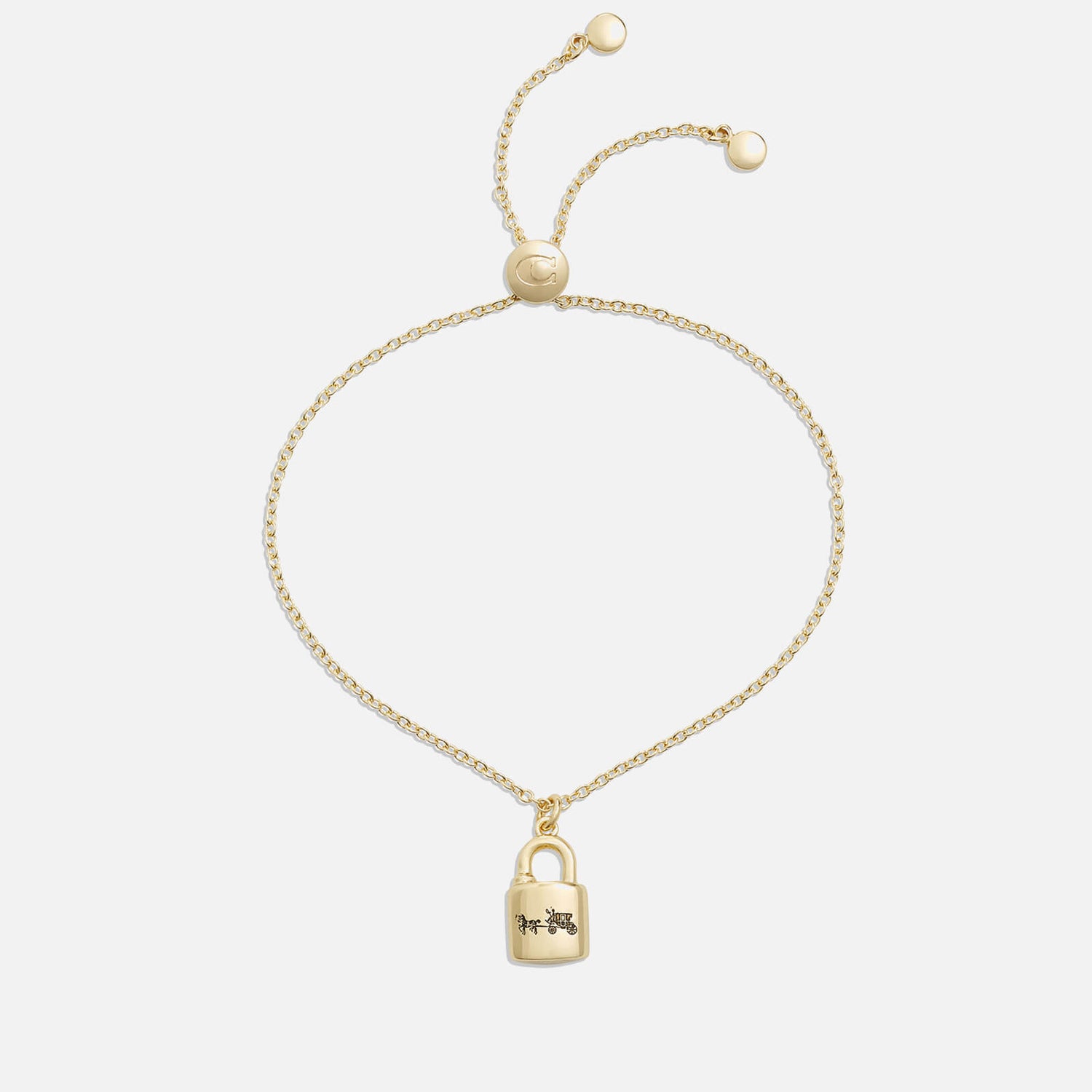 Coach Signature Lock GoldPlated Bracelet