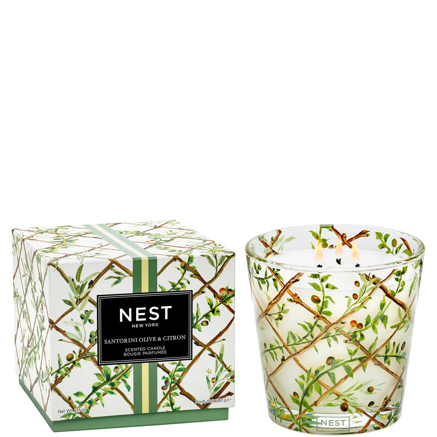 NEST New York Santorini Olive and Citron Specialty 3Wick Candle 600g