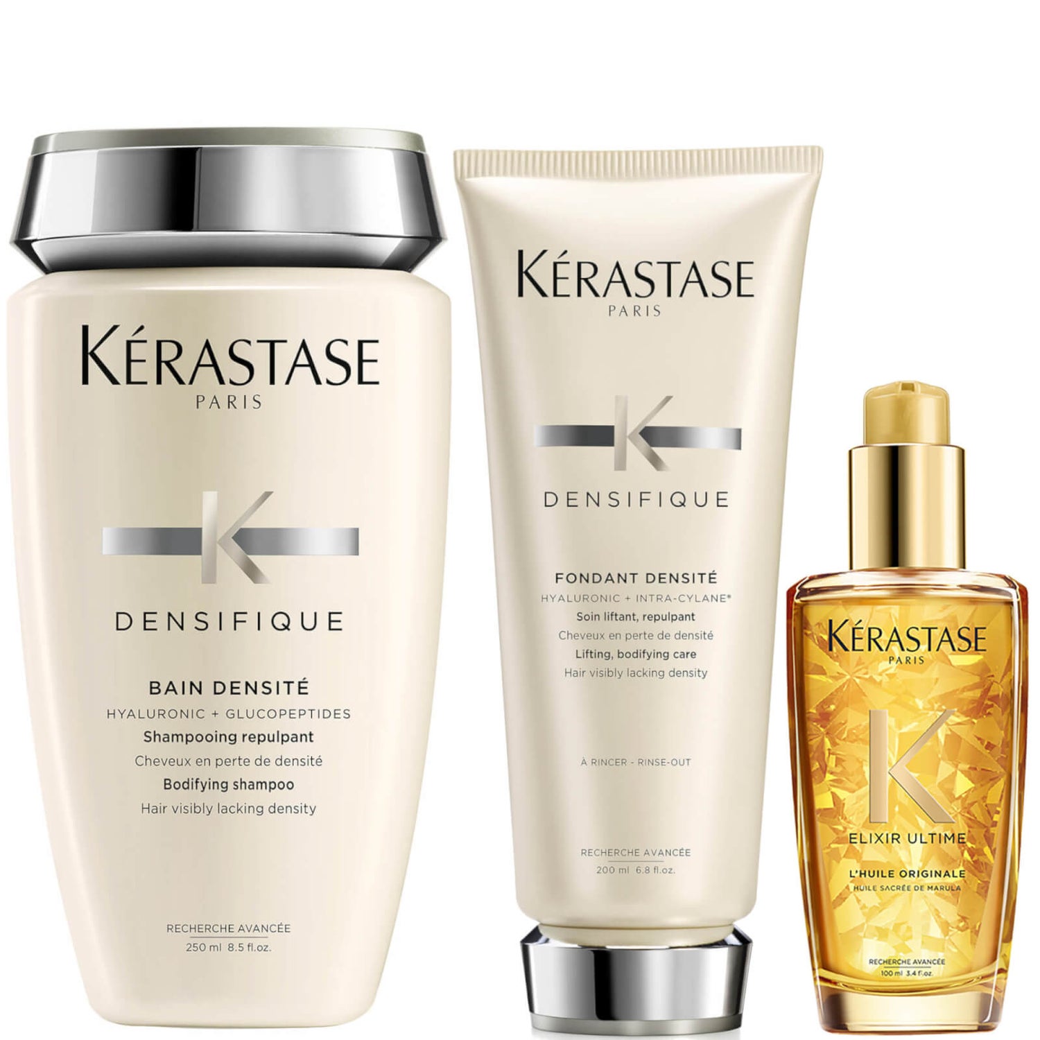 Kérastase Densifique Shampoo, Conditioner and Ultime Oil Hair Trio