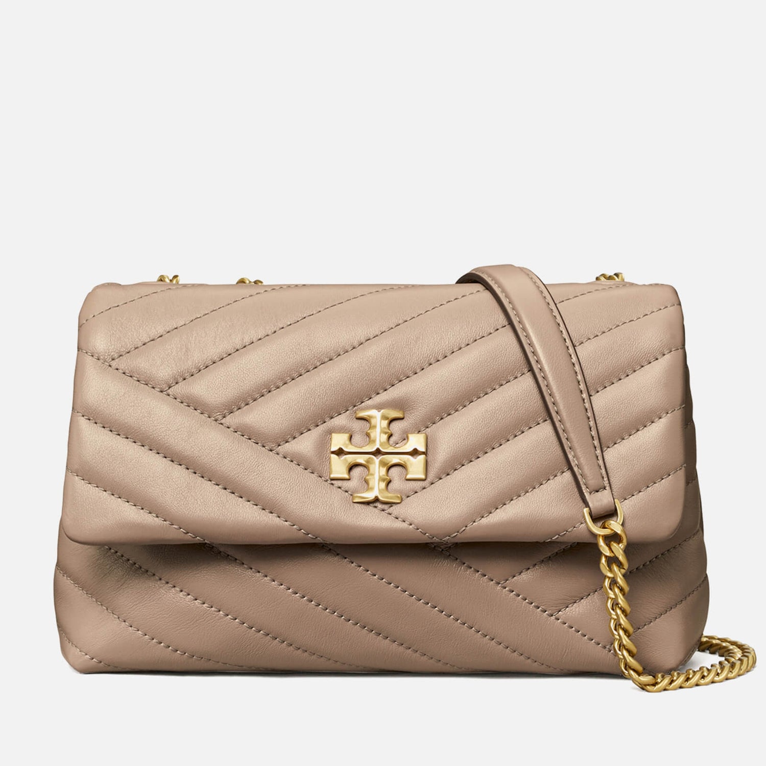 Tory Burch Kira Chevron Small Convertible Leather Shoulder Bag 免邮