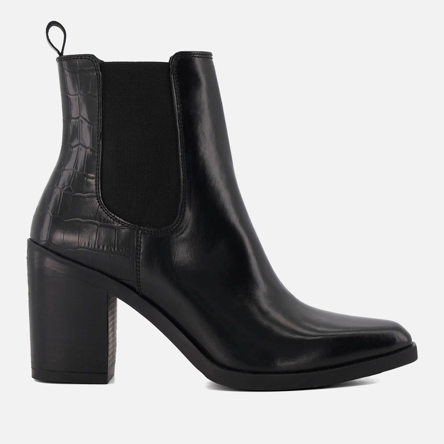 Dune Womens Promising Block-Heel Leather Western Boots | TheHut.com