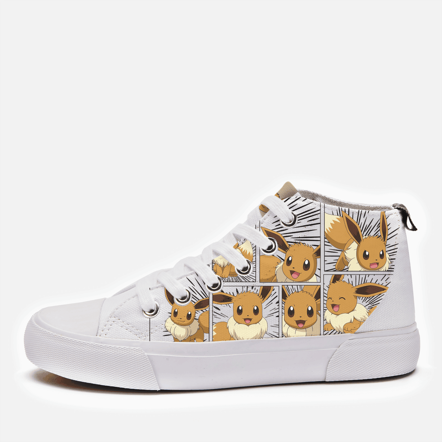 AKEDO x Pokémon Eevee Kids High Top White Clothing Zavvi UK