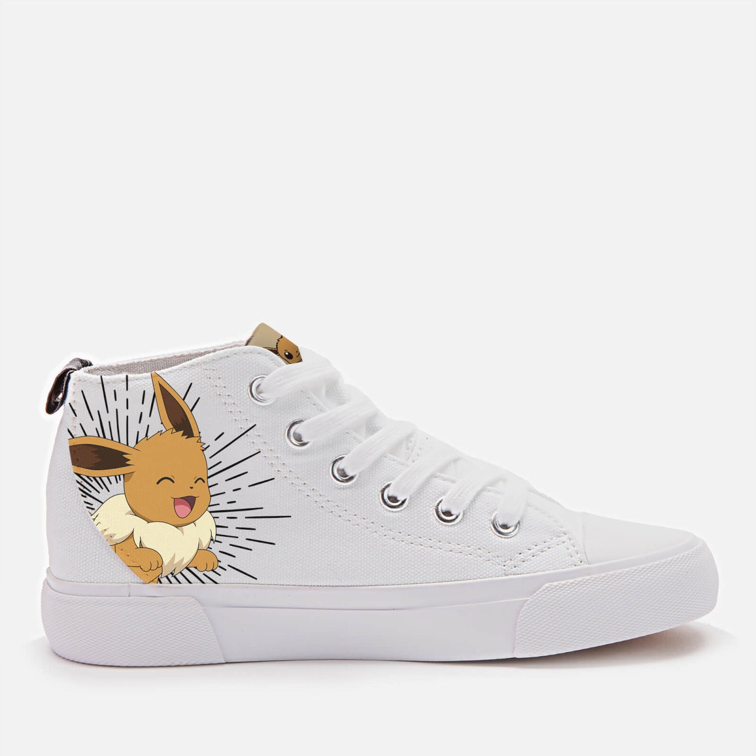 AKEDO x Pokémon Eevee Kids High Top White Clothing Zavvi.de