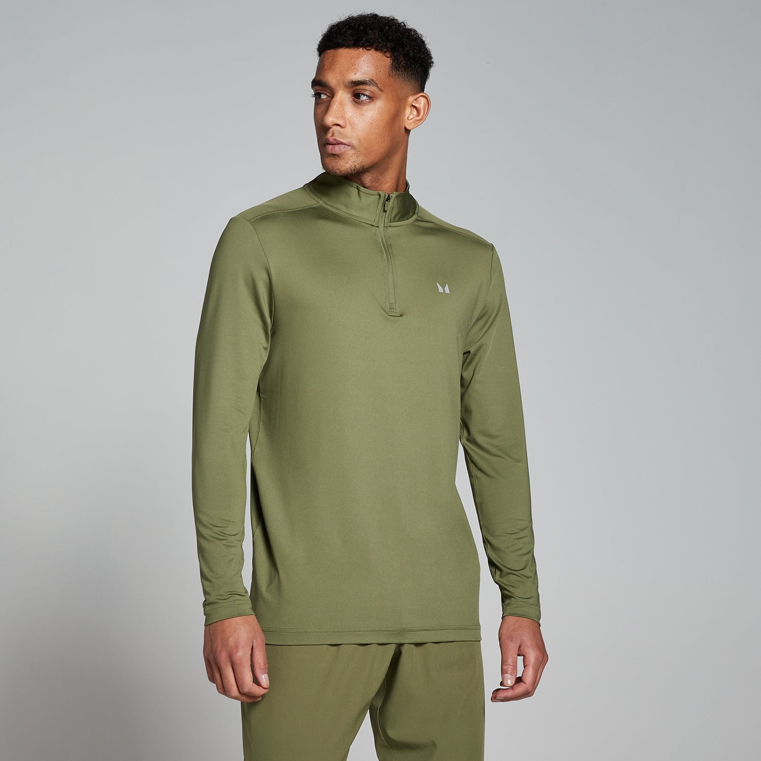 MP Men's Velocity 1/4 Zip Khaki MYPROTEIN™