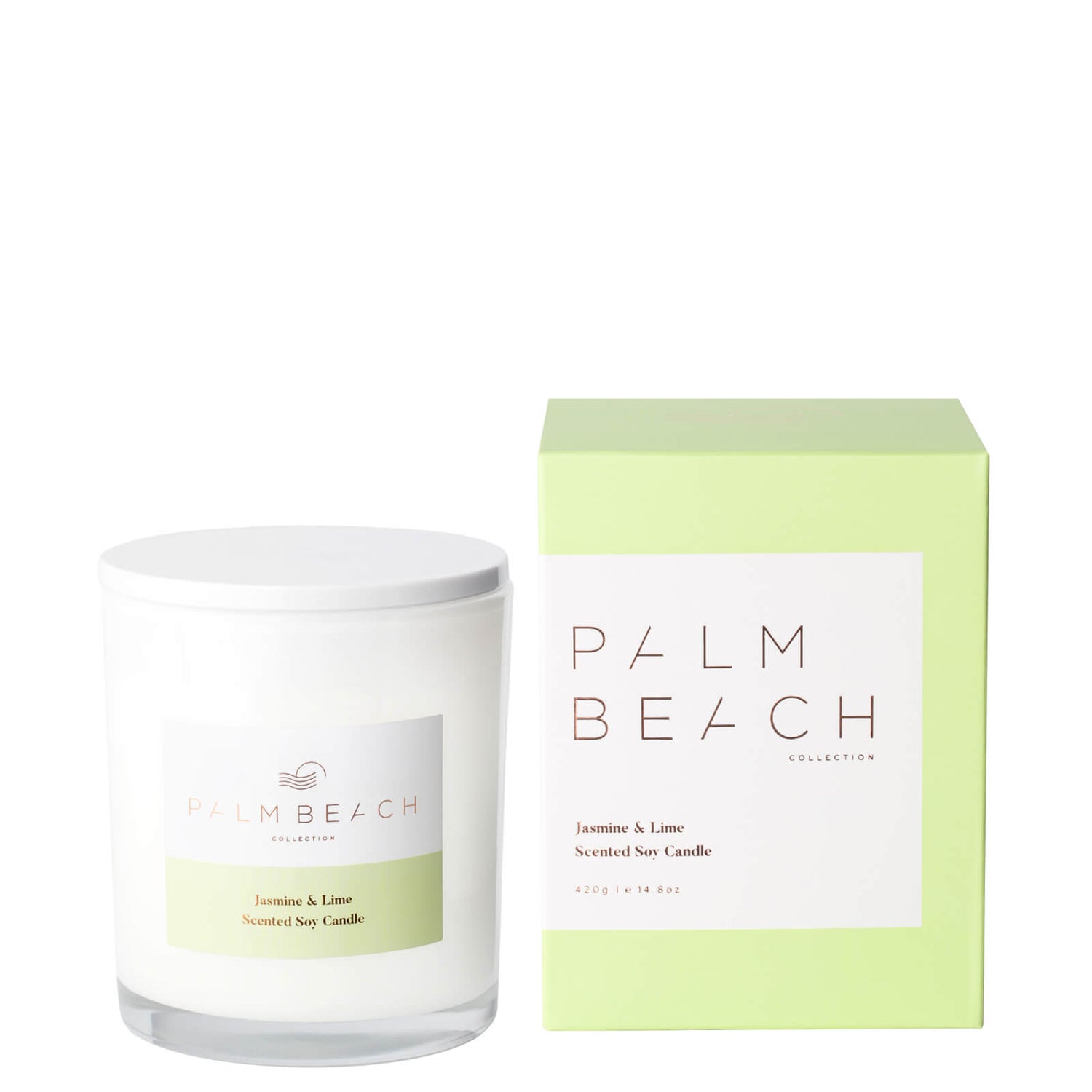 Palm Beach Collection Jasmine & Lime 420g Standard Candle - LOOKFANTASTIC