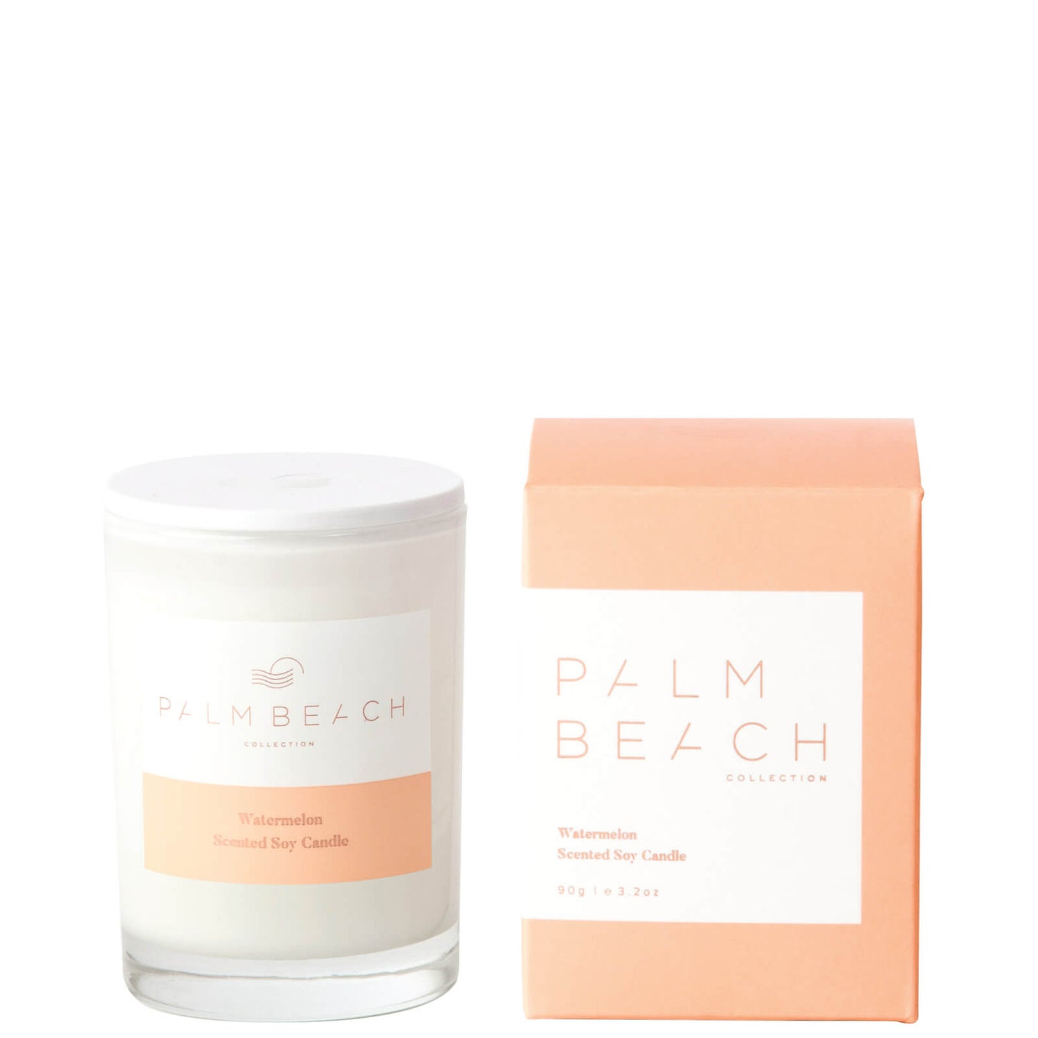Palm Beach Collection Watermelon Mini Candle 90g LOOKFANTASTIC