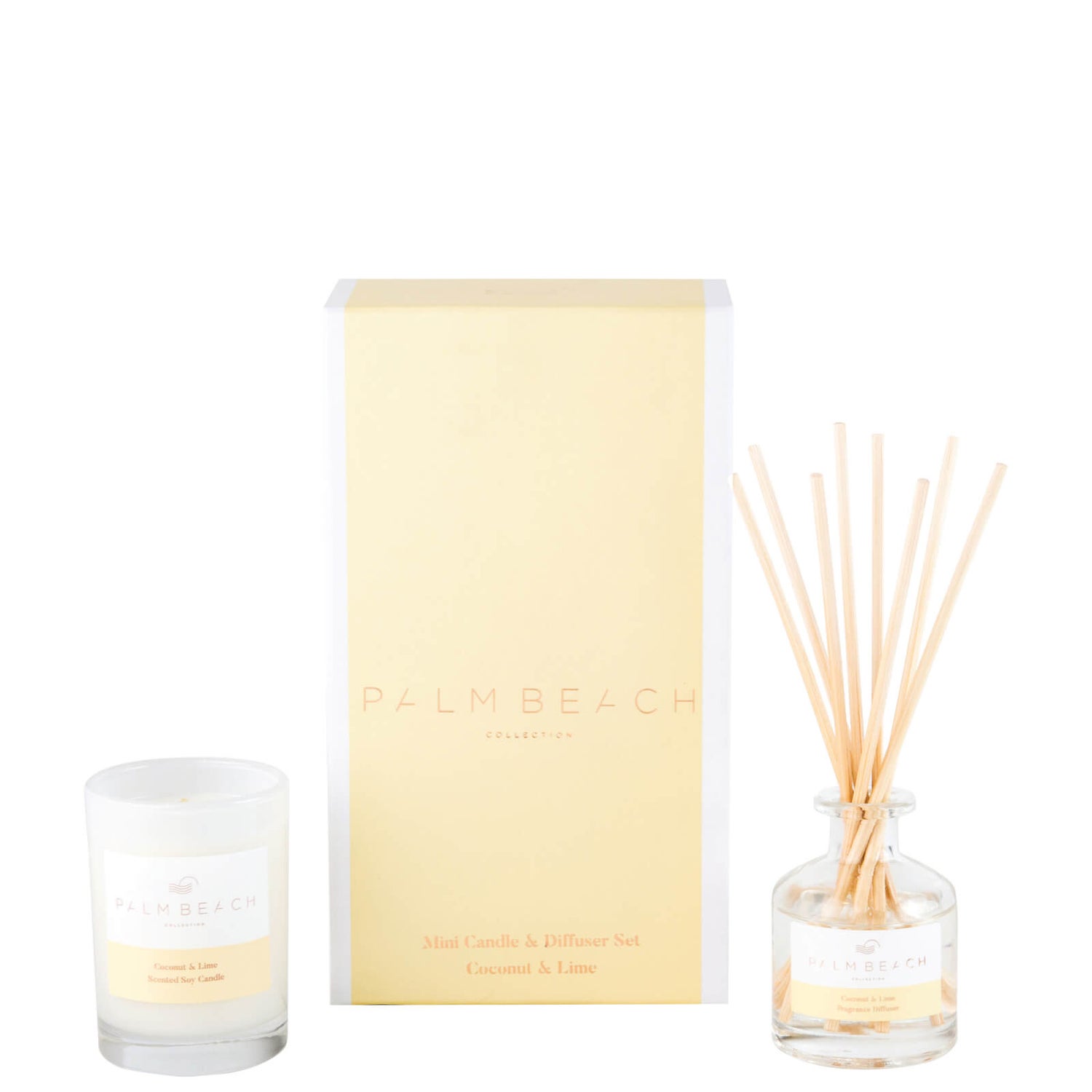 Palm Beach Collection Coconut and Lime Mini Candle and Diffuser Gift
