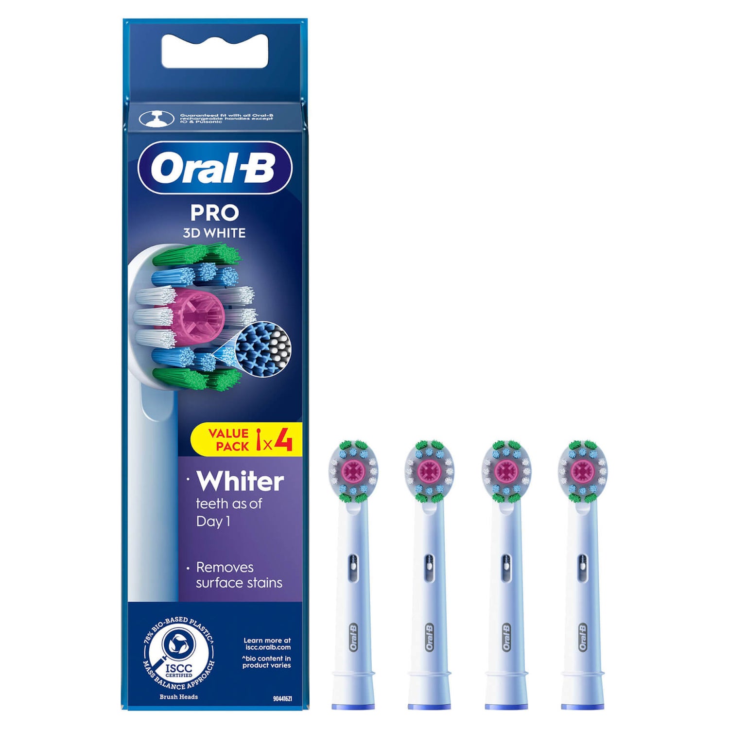 Oral B 3D White Toothbrush Head Pack of 4 Counts OralB UK