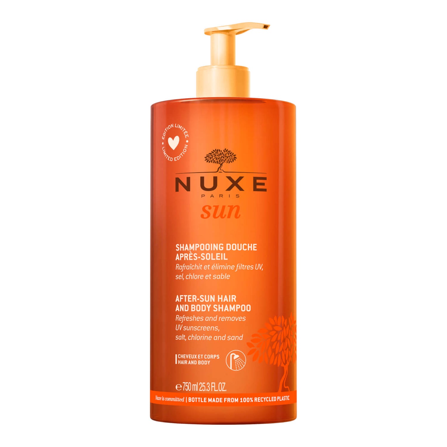 AfterSun Hair and Body Shampoo, NUXE Sun 750ml LOOKFANTASTIC