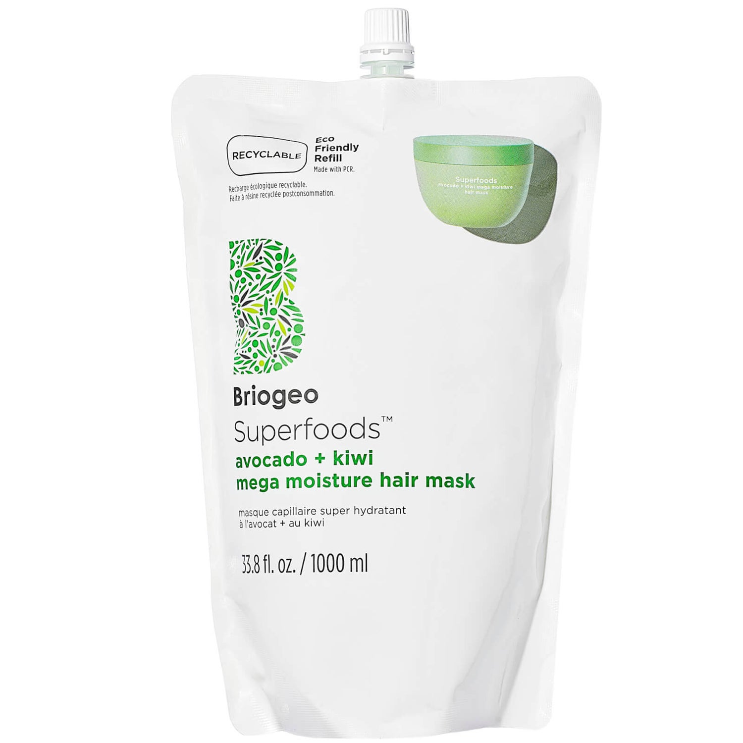 Briogeo Superfoods™ Avocado + Kiwi Mega Moisture Hair Mask 33.8 oz Dermstore
