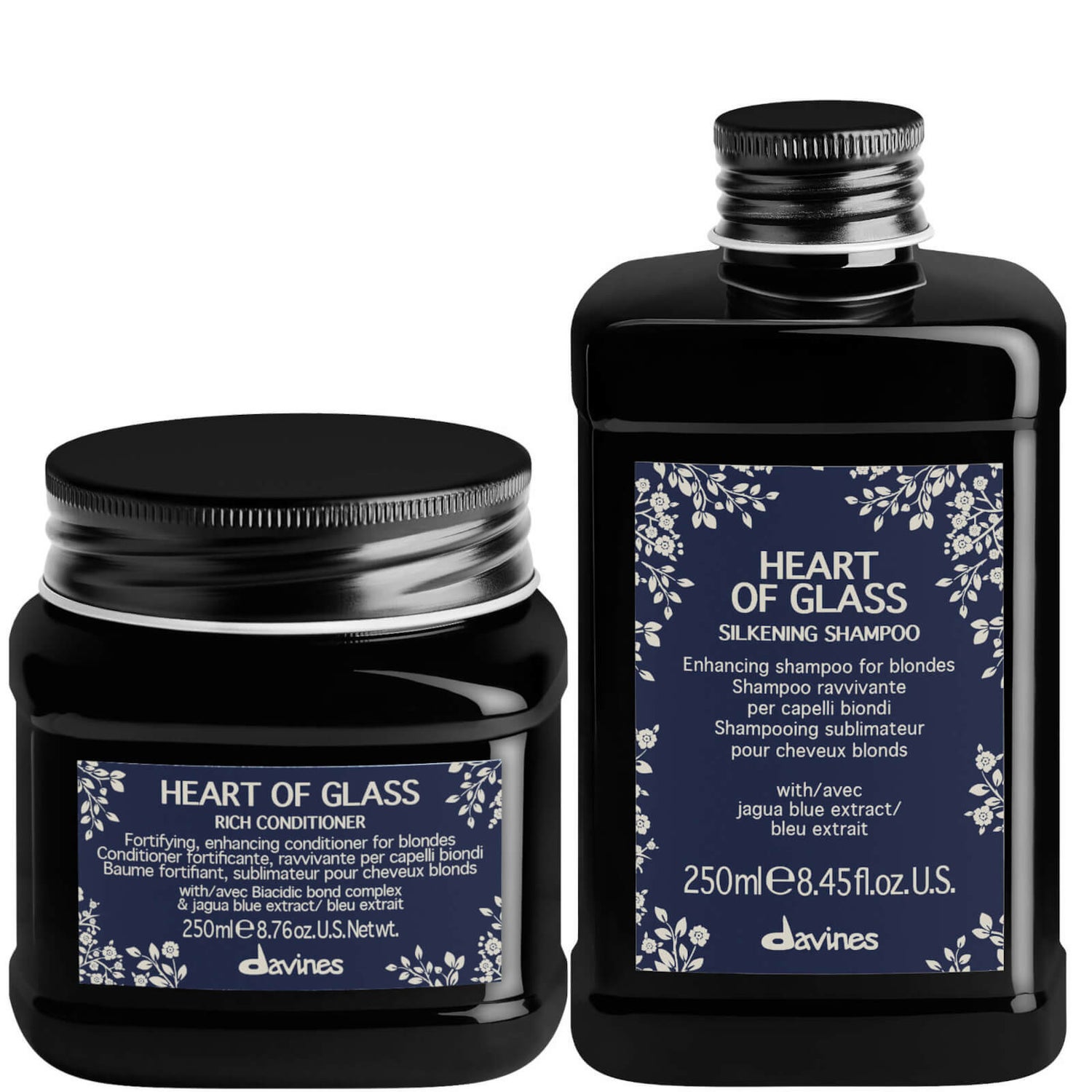 Davines Heart of Glass Blonde Shampoo and Conditioner Haircare Duo