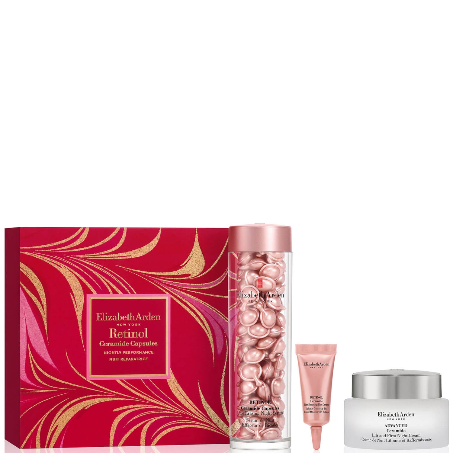 Elizabeth Arden Nightly Performance Retinol Ceramide Capsules 90Piece Gift Set Free Shipping