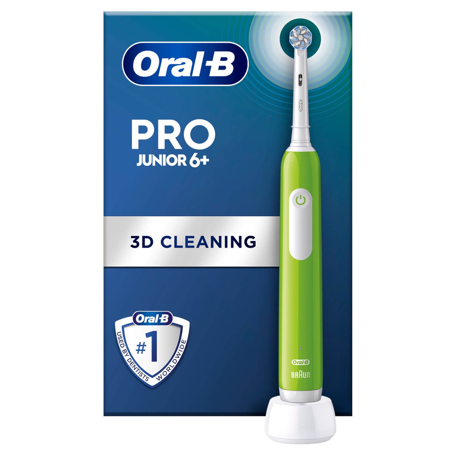 OralB Pro Junior Green Electric Toothbrush, For Ages 6+ OralB UK