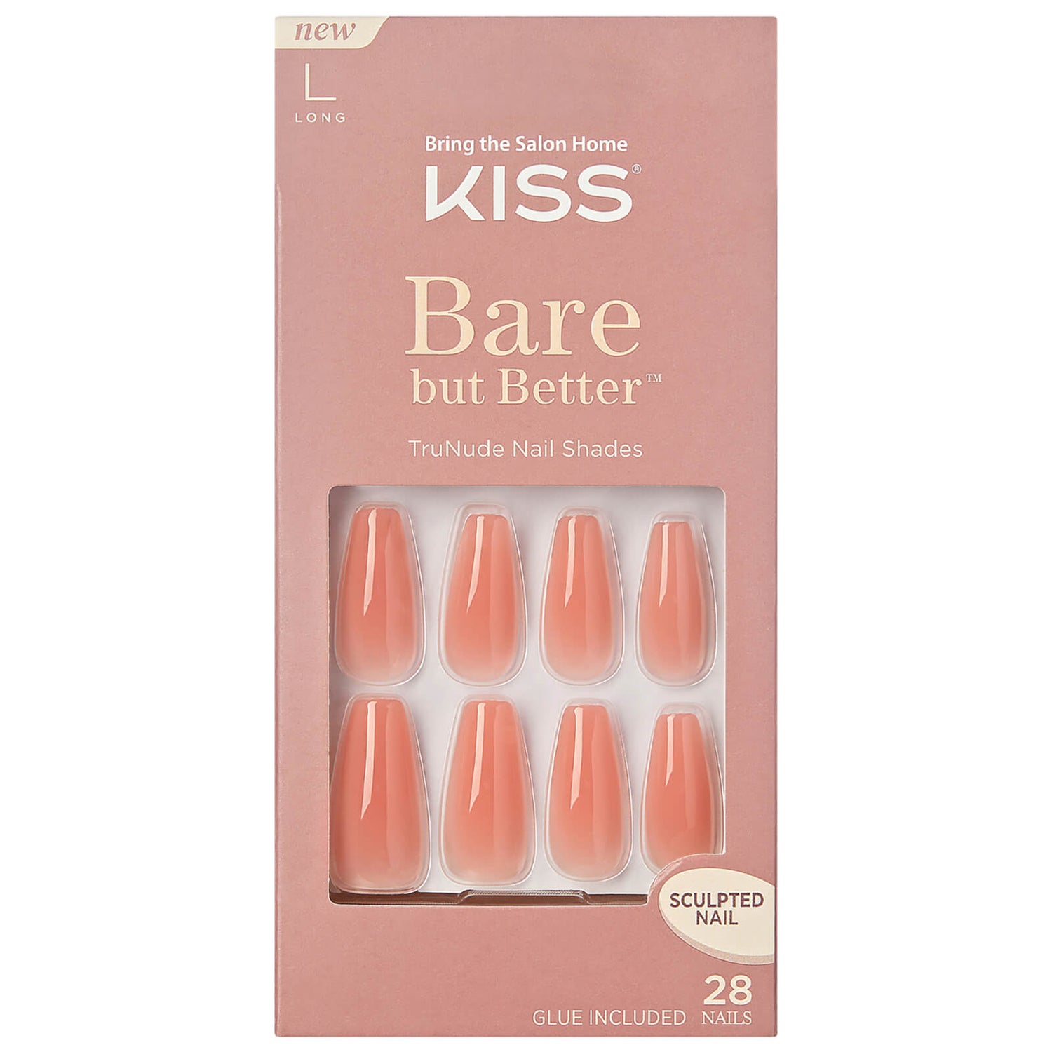 Kiss Bare But Better Nails Nude Glow LOOKFANTASTIC