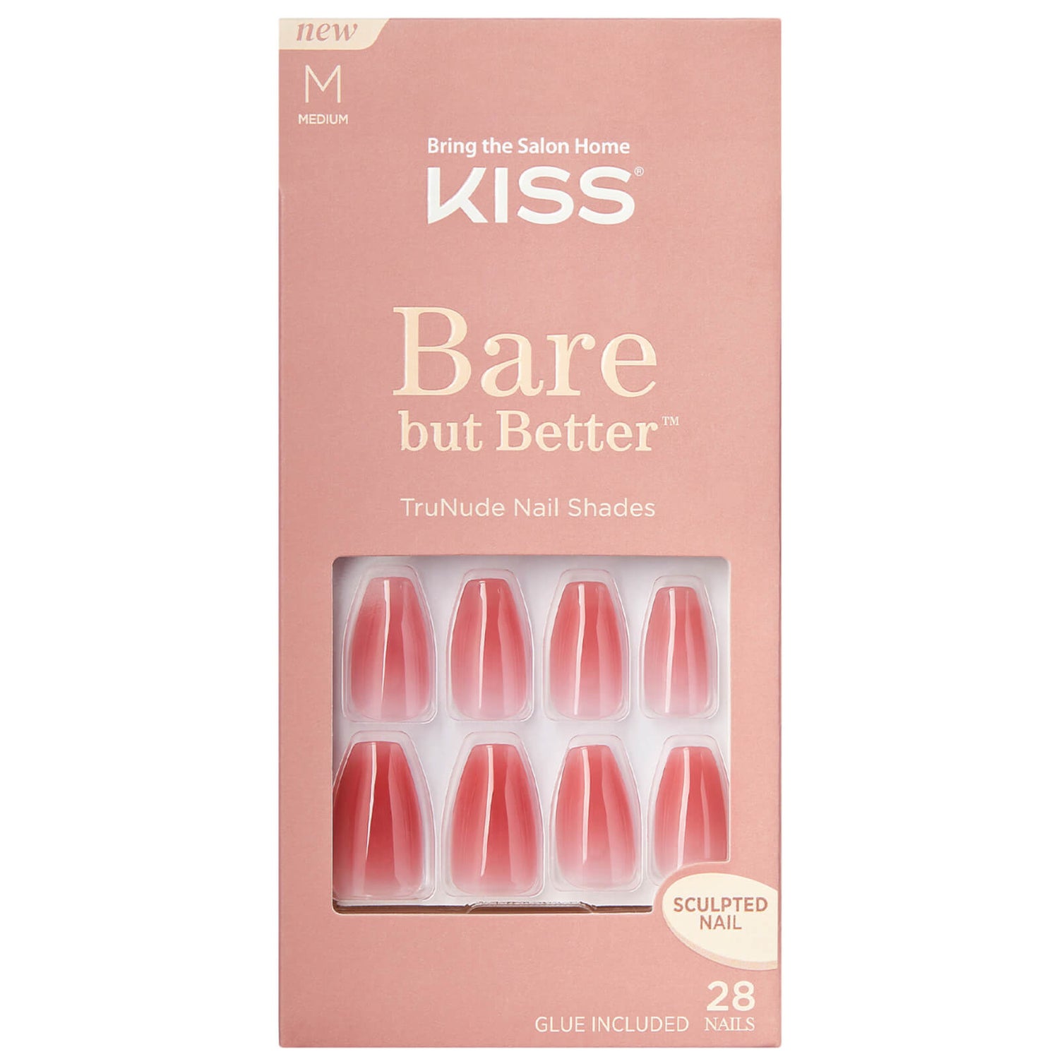 Kiss Bare But Better Nails - Nude Nude - LOOKFANTASTIC
