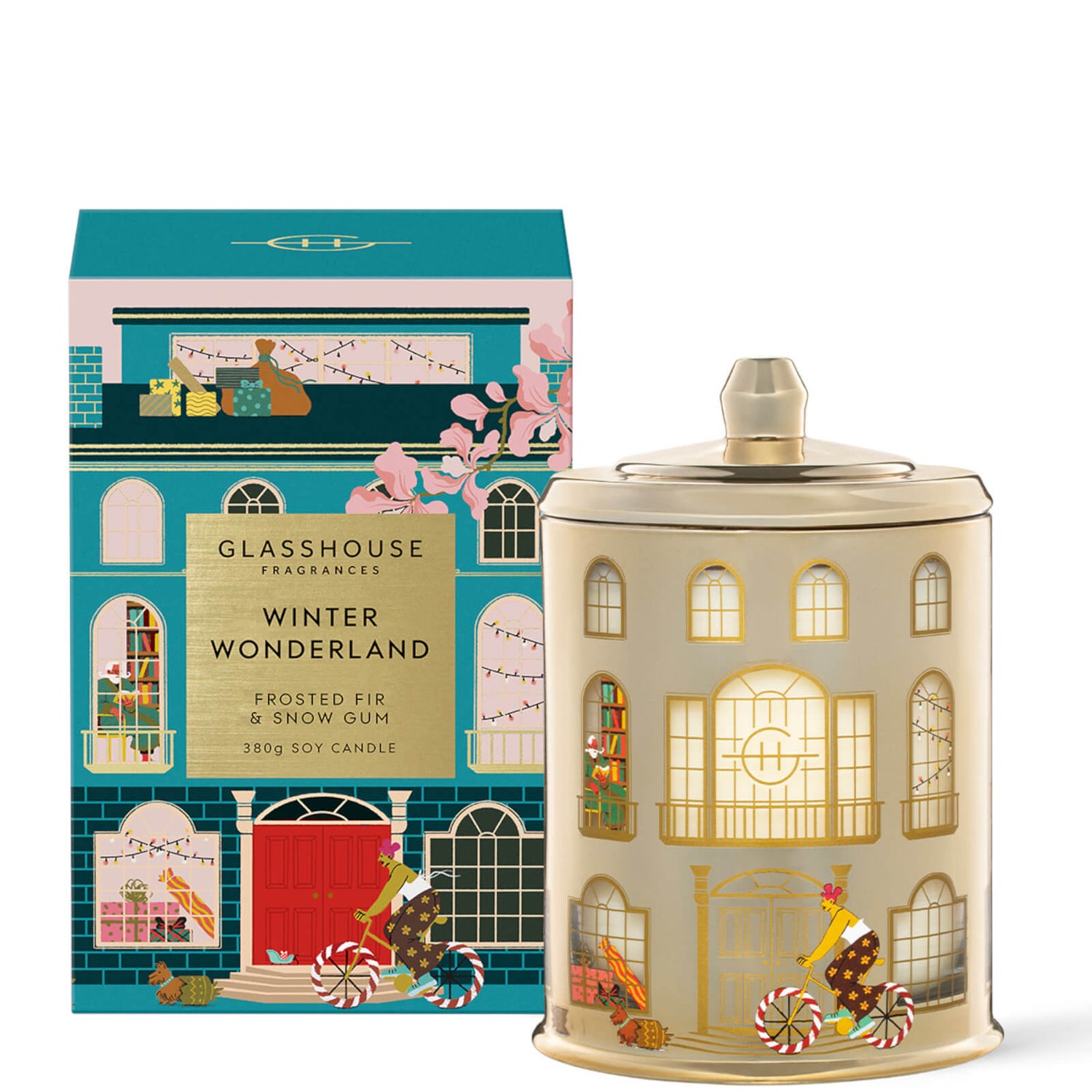 Glasshouse Fragrances Winter Wonderland Candle 380g LOOKFANTASTIC