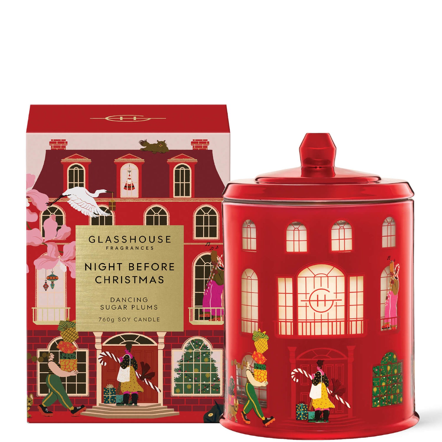 Glasshouse Fragrances Night Before Christmas Candle 760g Entrega GRÁTIS