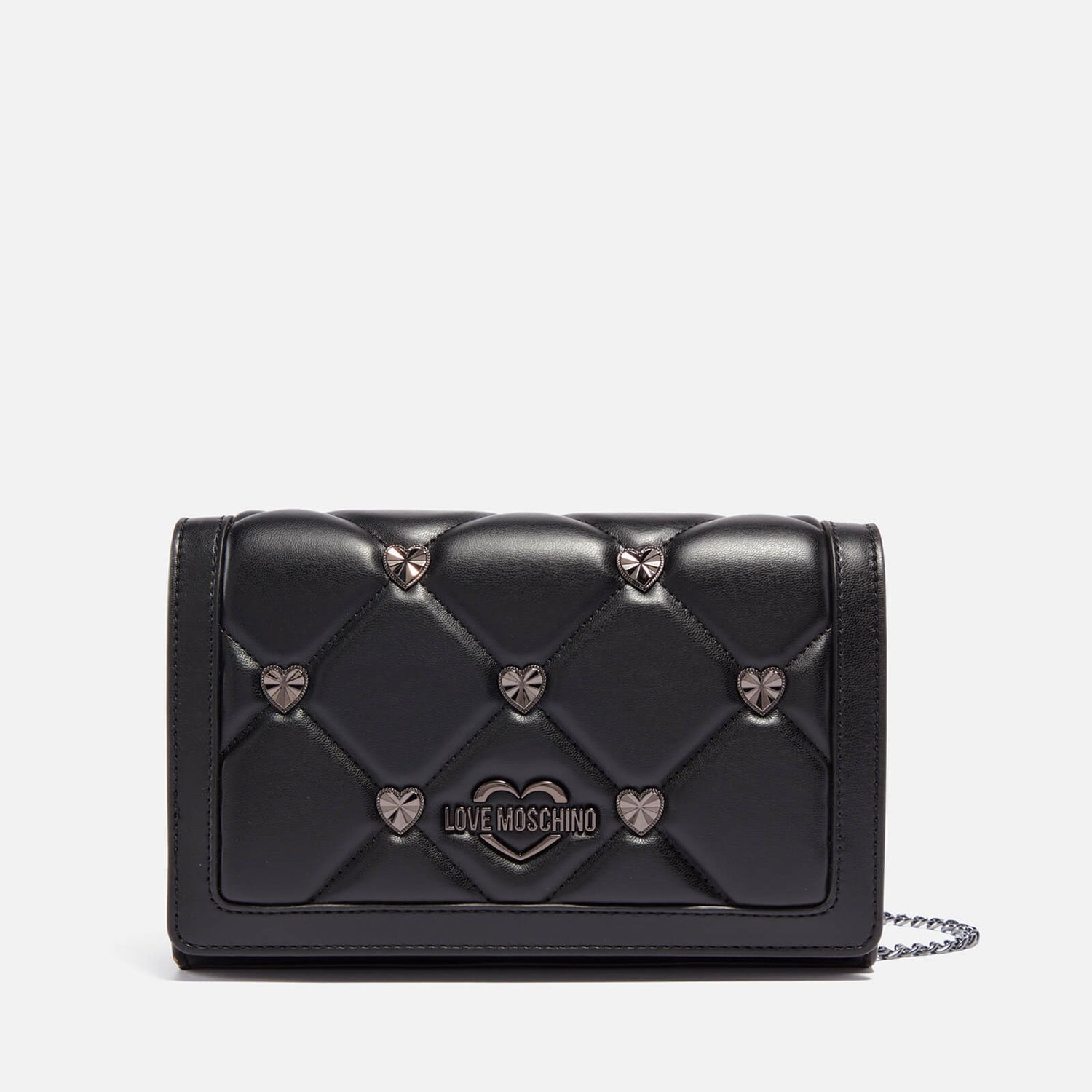 Love Moschino Heart Quilted Leather Crossbody Bag