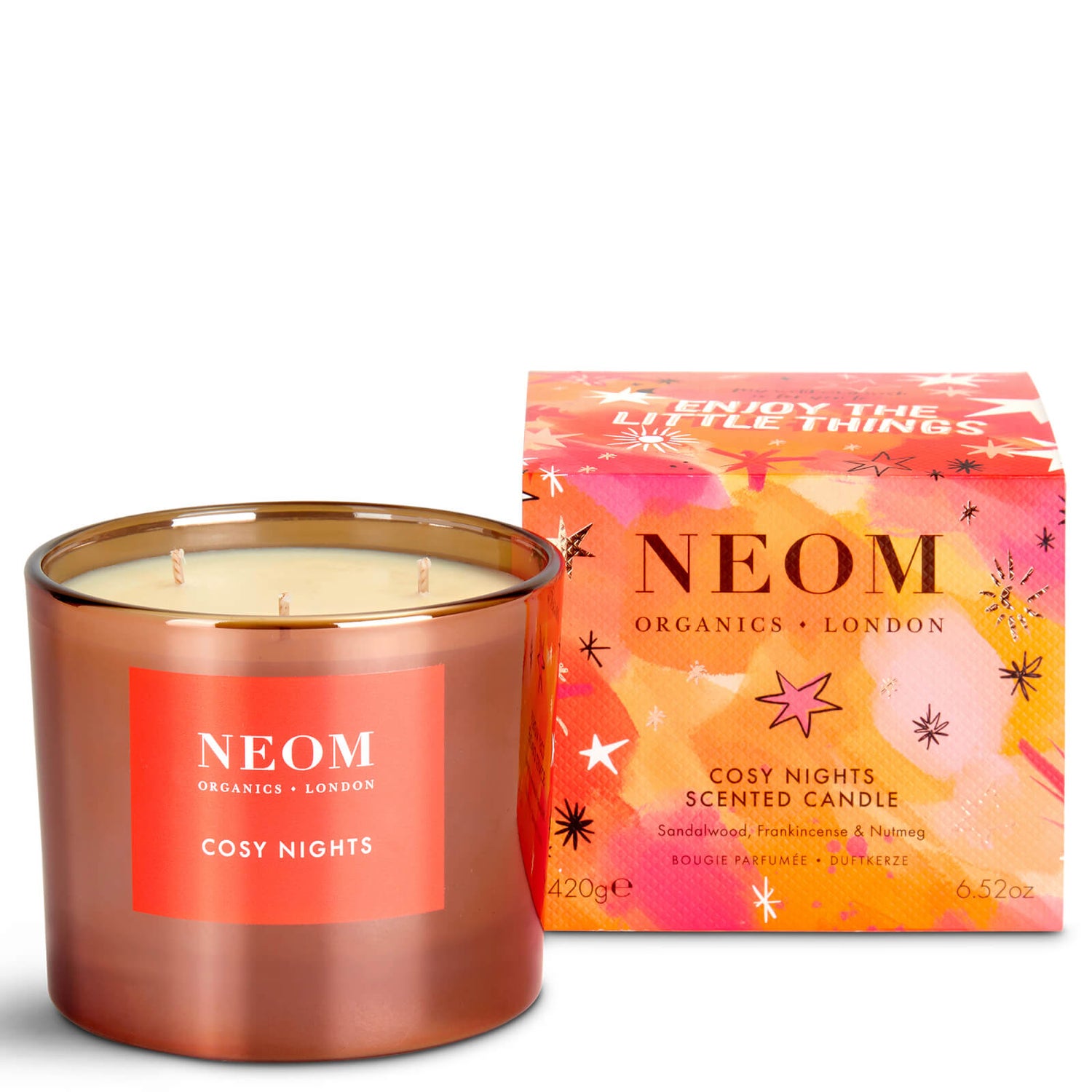NEOM Cosy Nights 3 Wick Candle 420g LOOKFANTASTIC