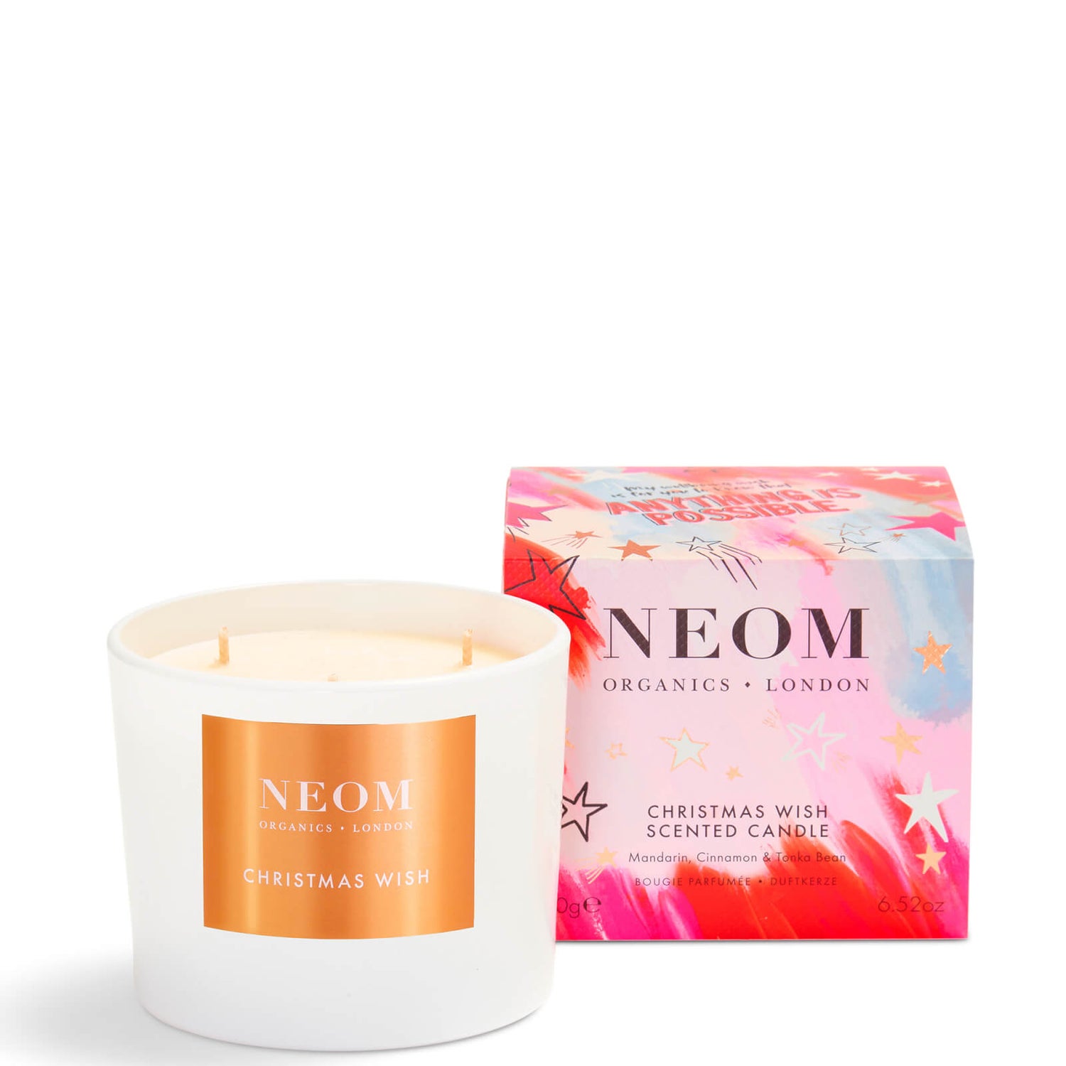 NEOM Christmas Wish 3 Wick Candle 420g lookfantastic 台灣站