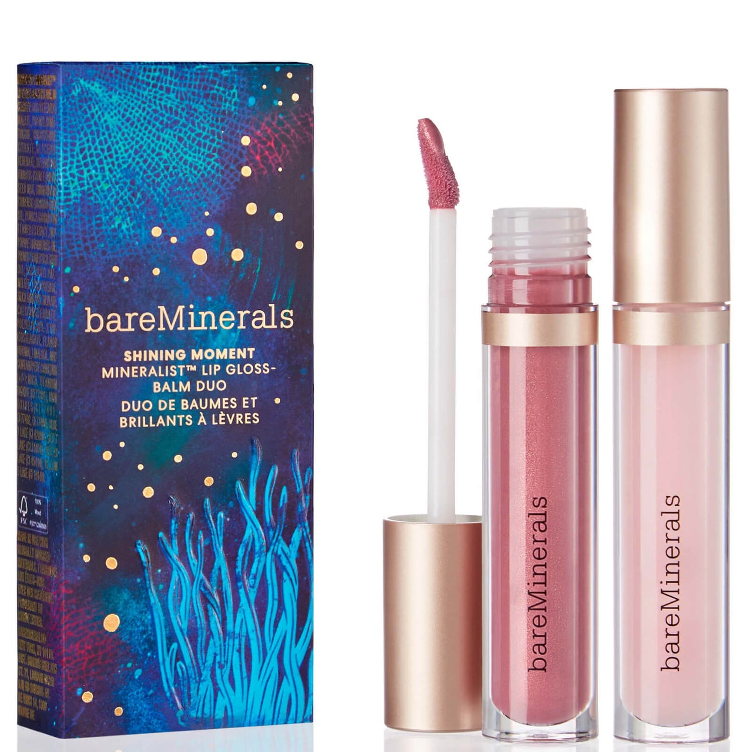 Bareminerals Holiday 2023 Shining Moment Mineralist Lip GlossBalm Duo