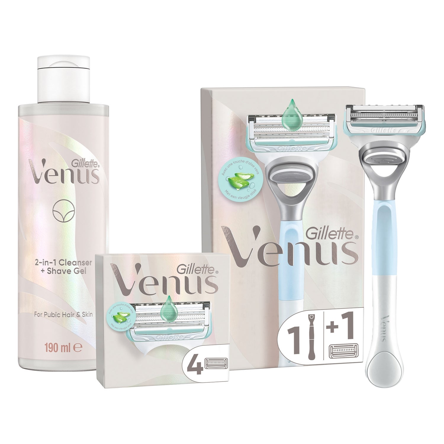 Venus Pubic Hair & Skin with Aloe Vera Comfort Kit Gillette UK