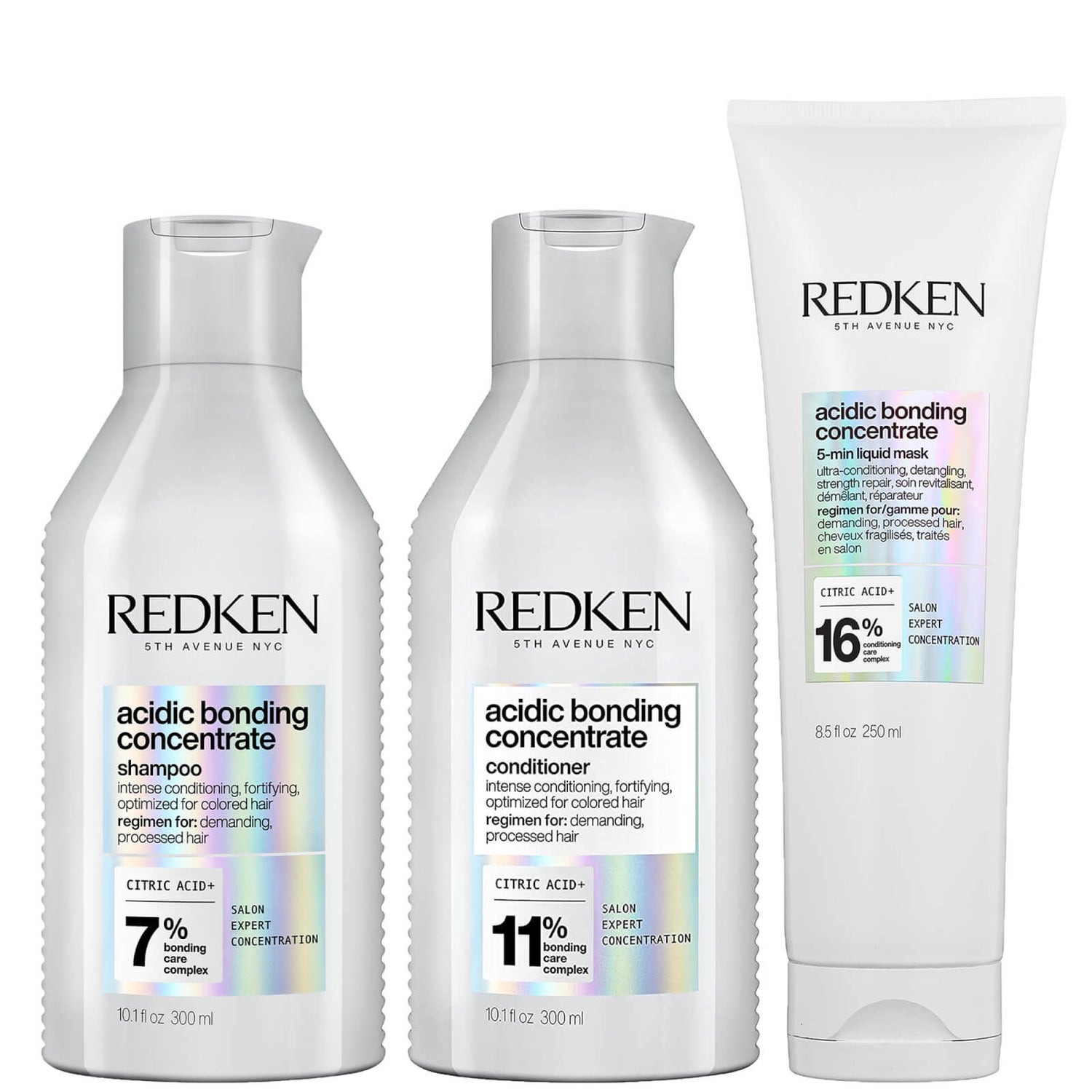 Redken Acidic Bonding Concentrate Shampoo, Conditioner and 5Minute