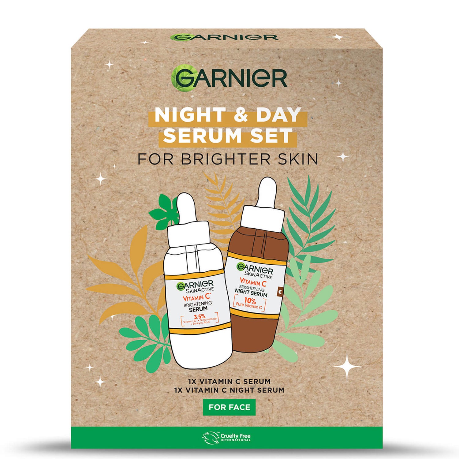 Garnier Vitamin C Day and Night Serum Gift Set for Face, AntiDark