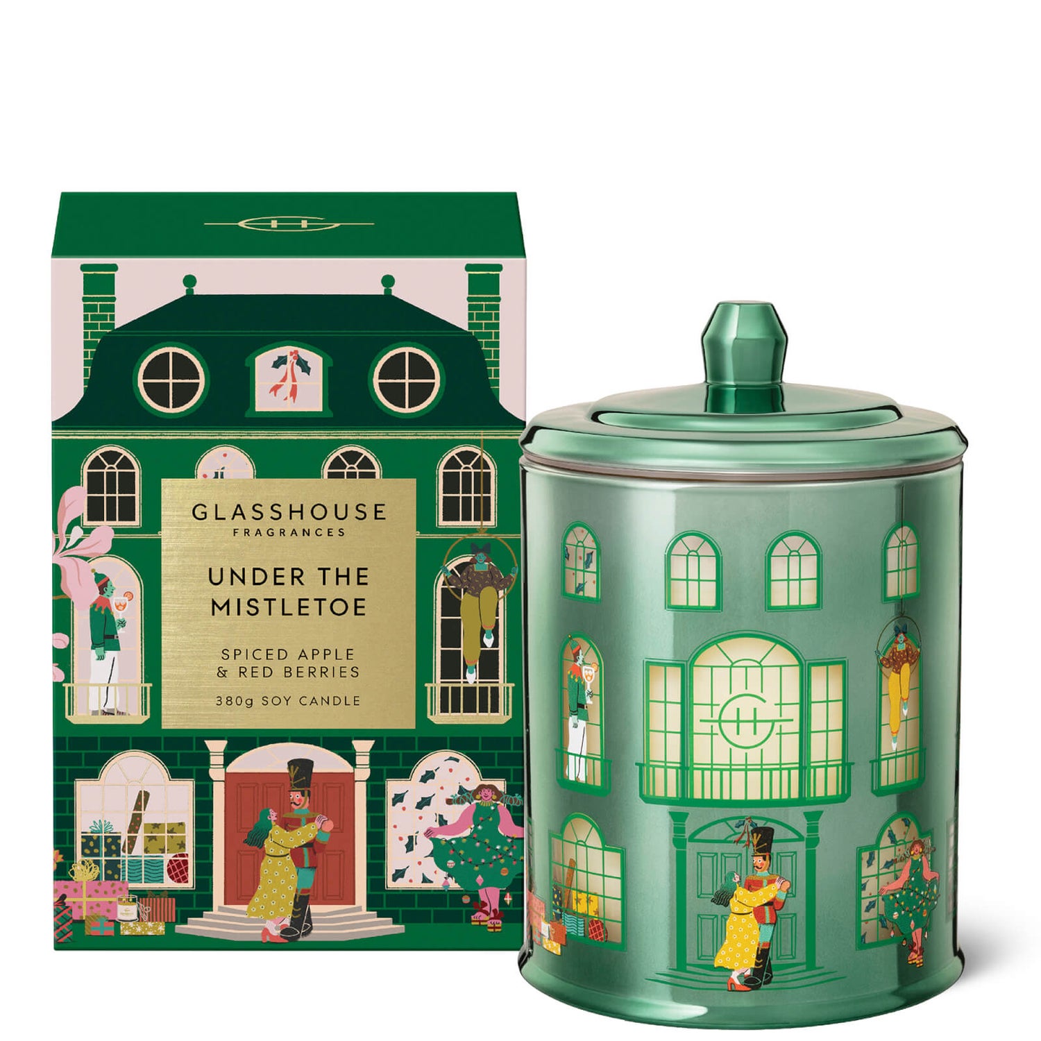 Glasshouse Fragrances Under The Mistletoe Candle 380g LOOKFANTASTIC