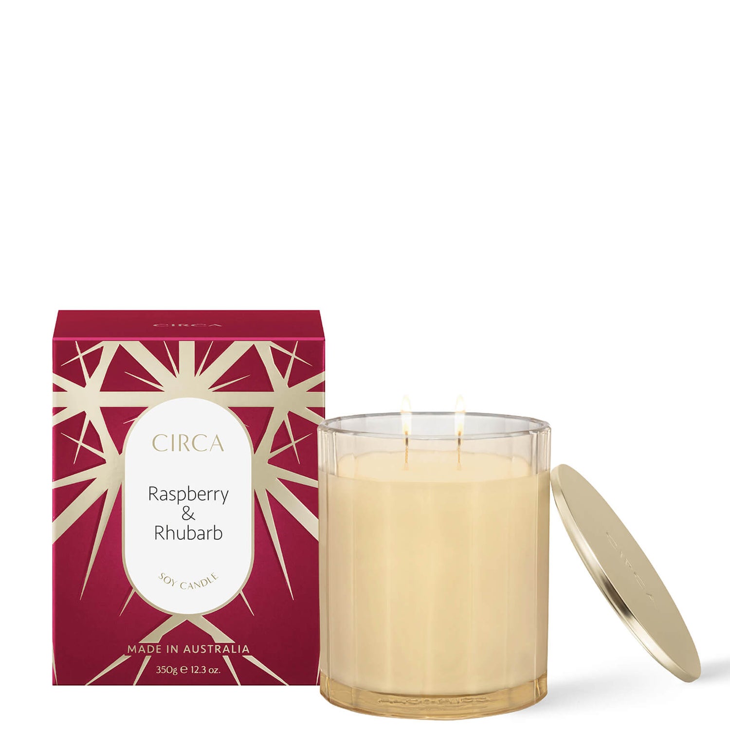 CIRCA Raspberry and Rhubarb Candle 350g LOOKFANTASTIC AU