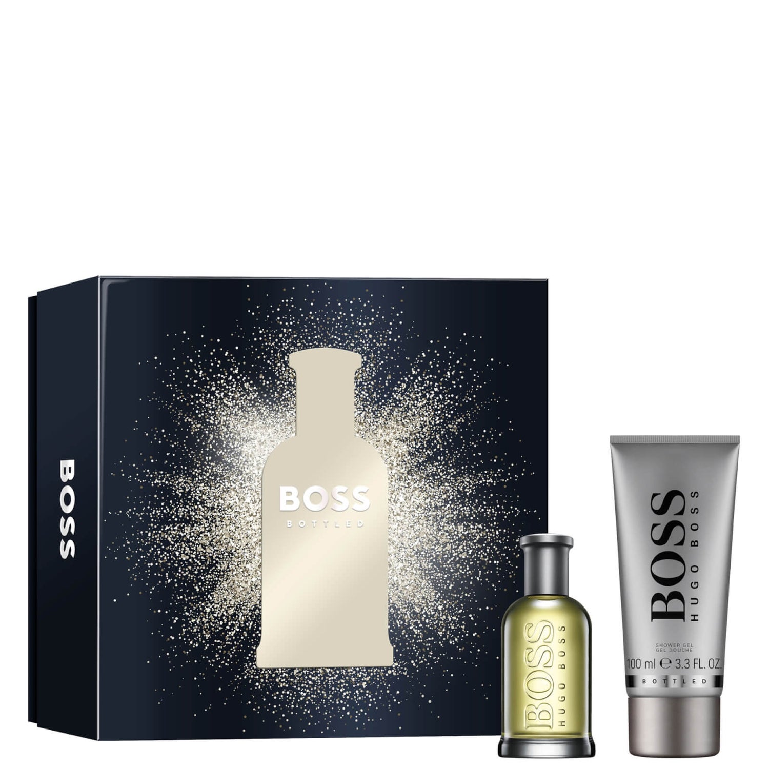 BOSS Bottled For Him Eau de Toilette 50ml + Shower Gel 100ml Giftset ...