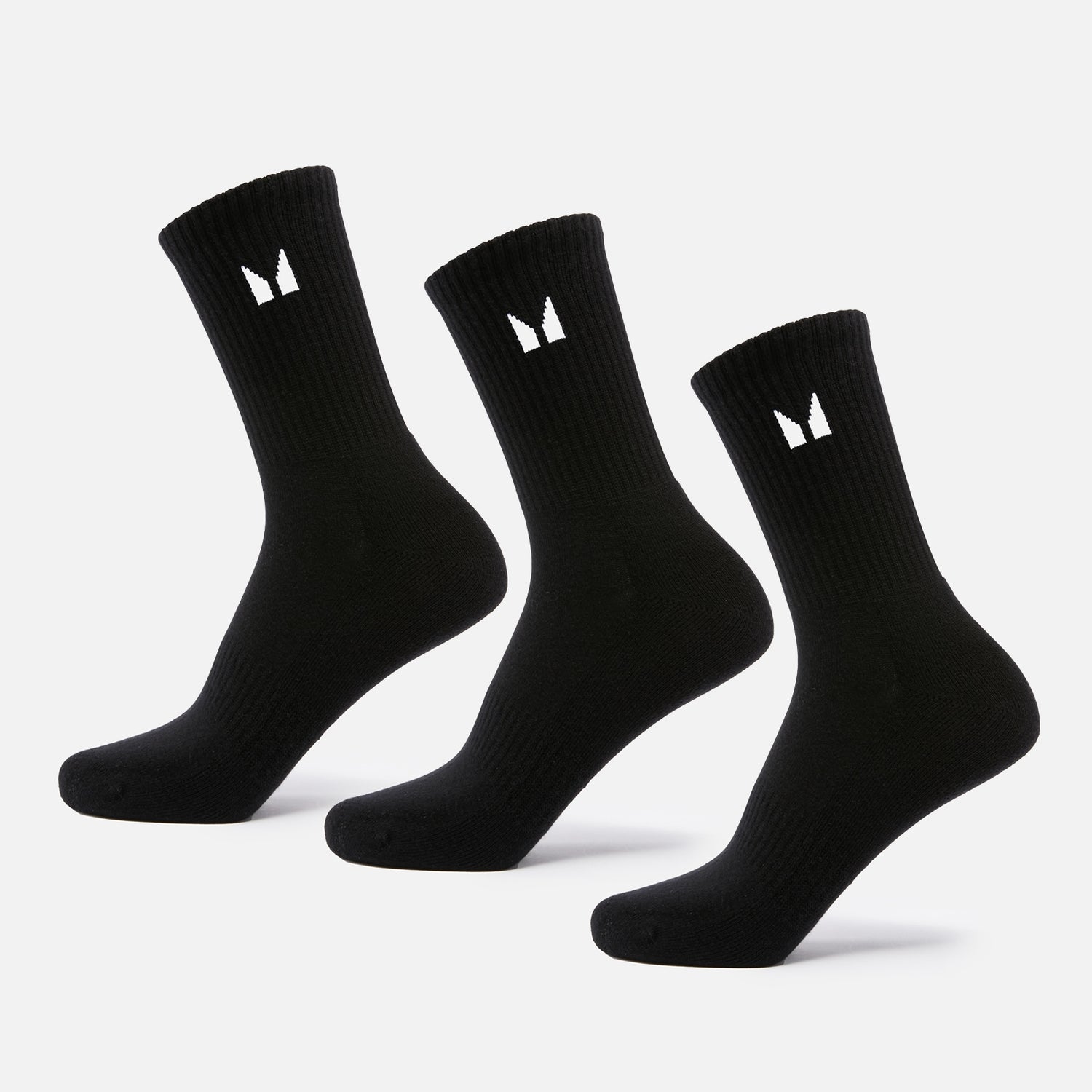MP Unisex Crew Socks (3 Pack) Black MYPROTEIN™